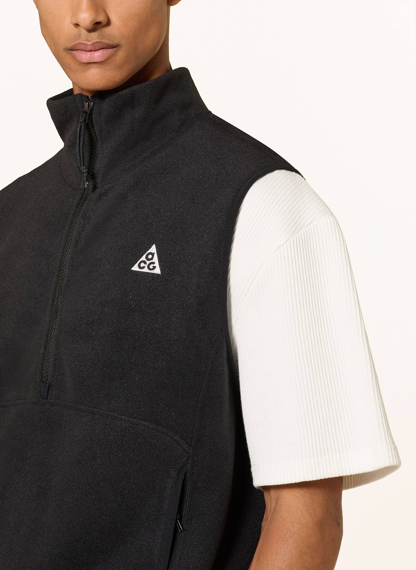 nike acg wolf tree vest black S ウルフツリー Nike Fleece-Troyer ACG WOLF TREE in schwarz