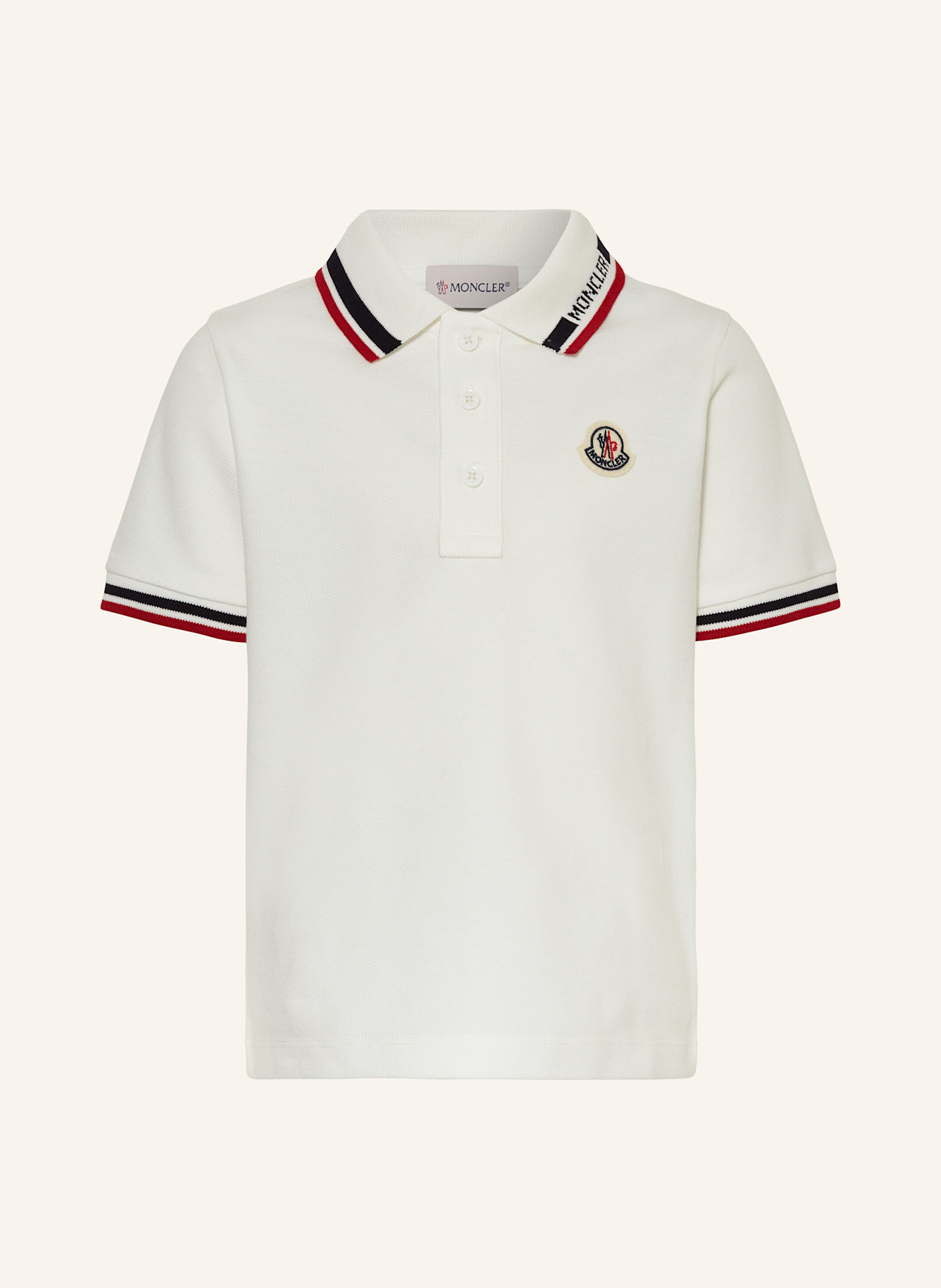 MONCLER enfant Koszulka polo z piki: BIAŁY