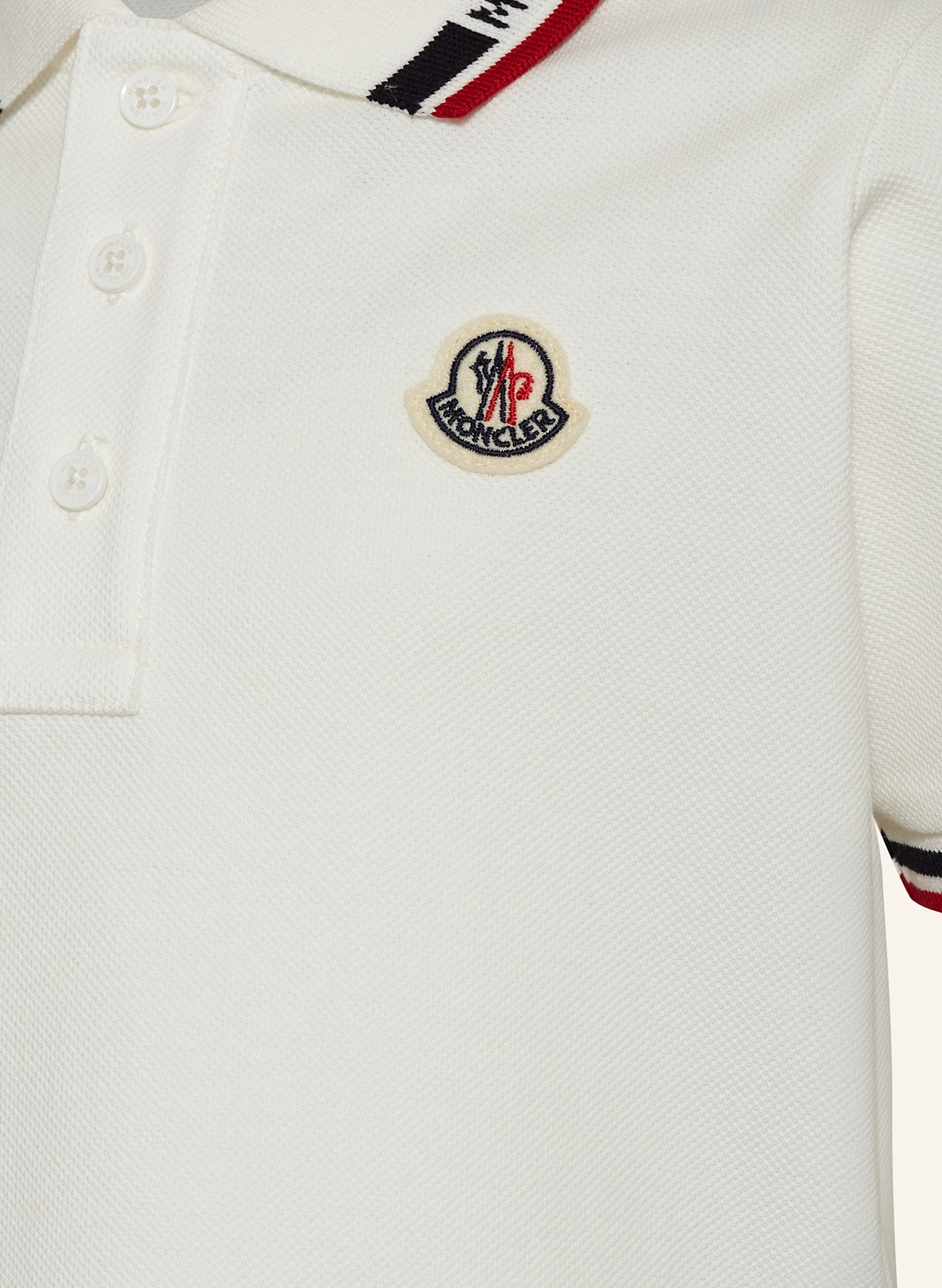MONCLER enfant Koszulka polo z piki: BIAŁY