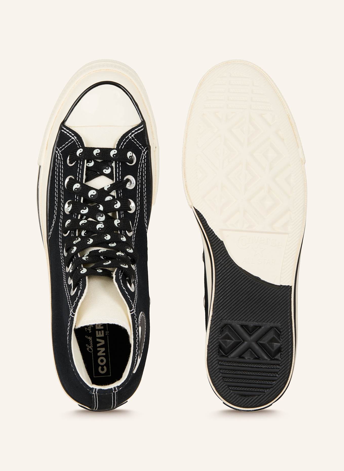CONVERSE Hightop sneaker CHUCK 70 ALL STAR YIN-YANG: BLACK/ ECRU