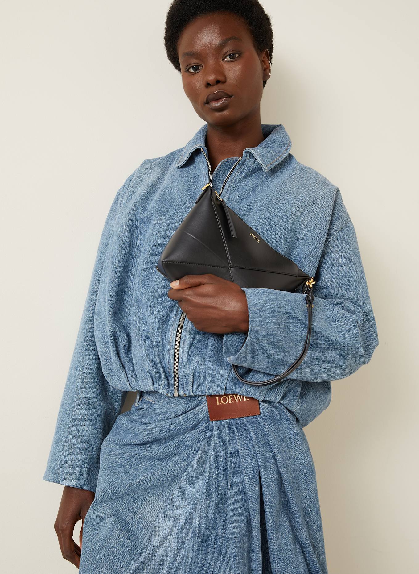 LOEWE Pouch PUZZLE FOLD: SCHWARZ