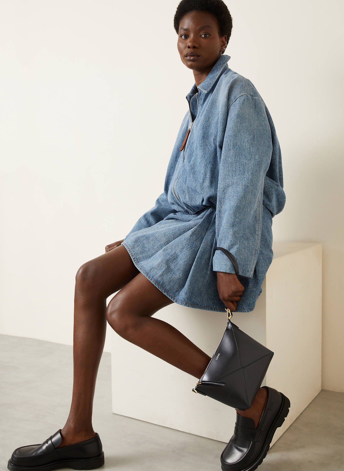 LOEWE Pouch PUZZLE FOLD: SCHWARZ