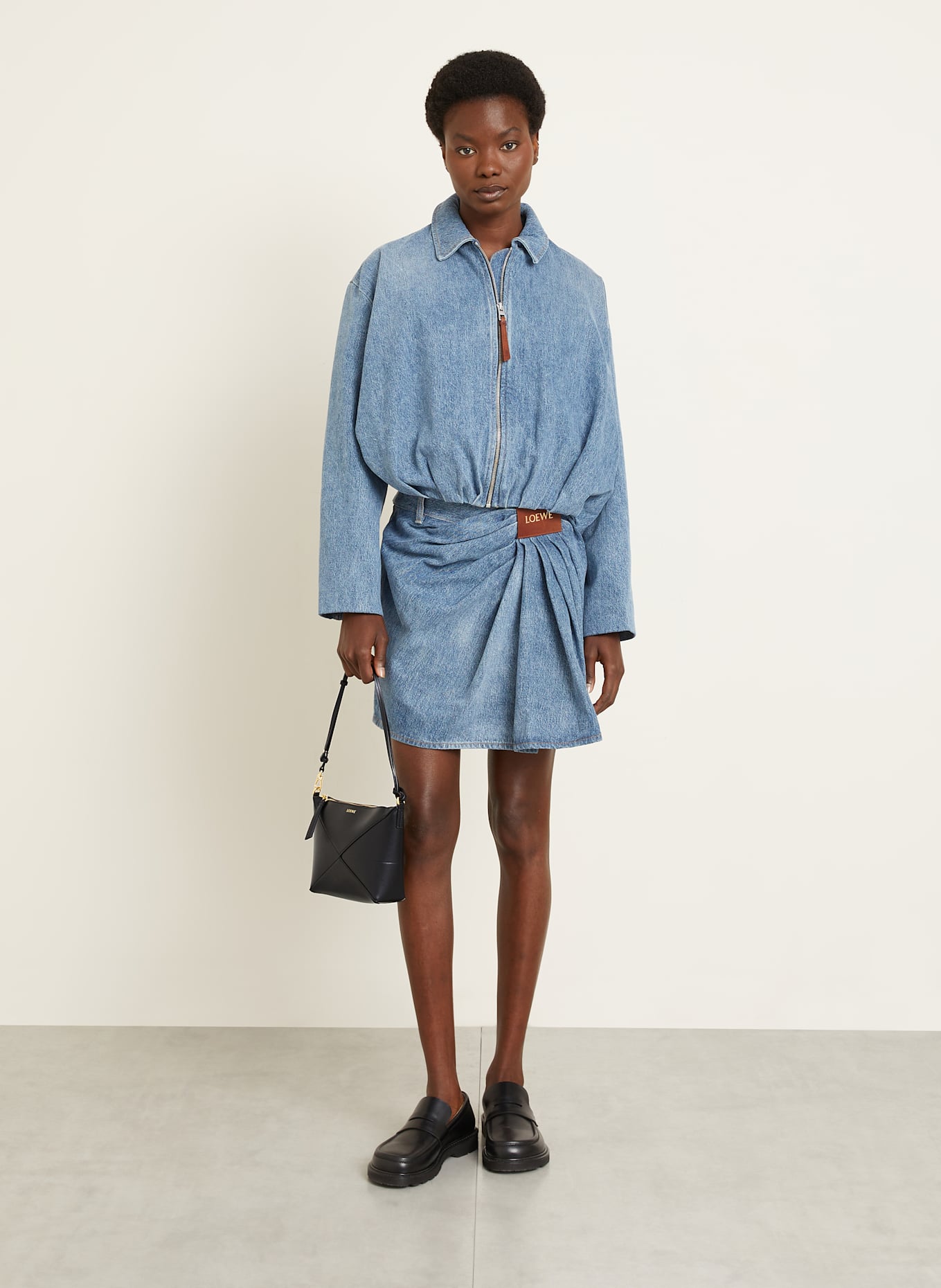 LOEWE Pouch PUZZLE FOLD: SCHWARZ