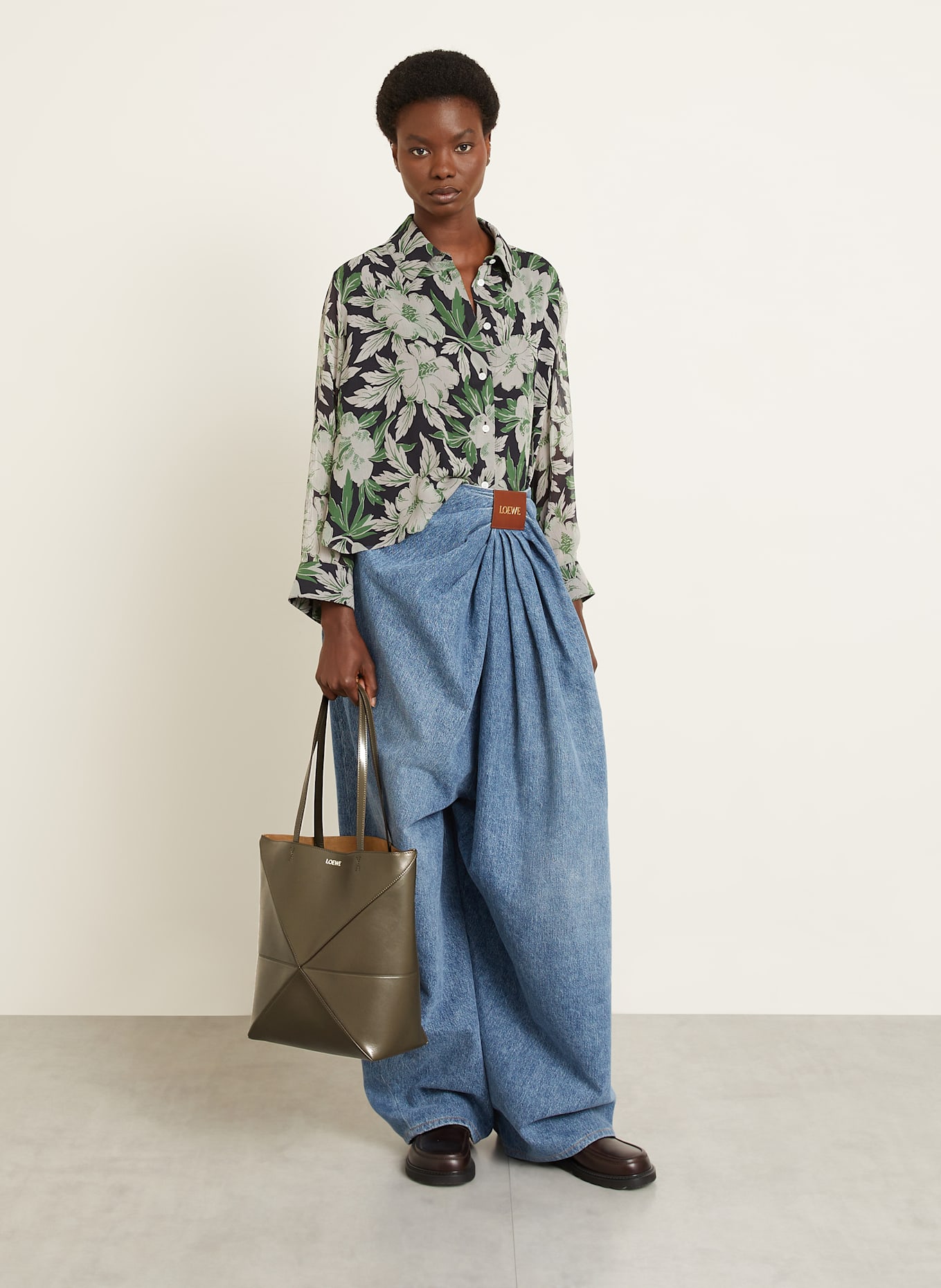 LOEWE Shopper PUZZLE FOLD: KHAKI