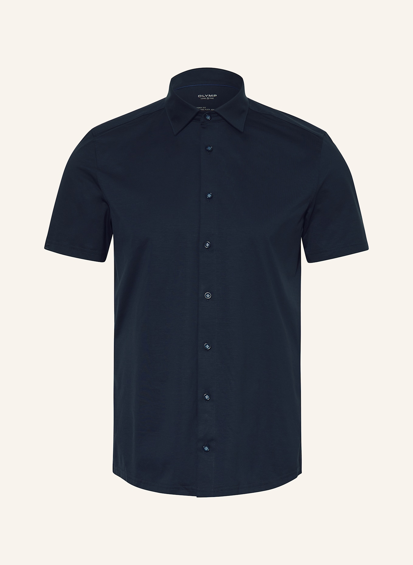 OLYMP Kurzarm-Hemd Level Five 24/Seven body fit: DUNKELBLAU