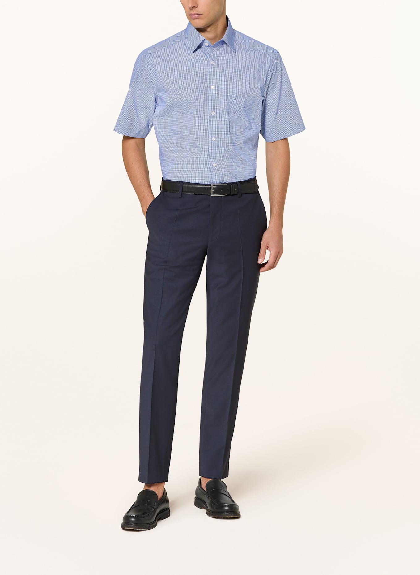 OLYMP Kurzarm-Hemd Luxor modern fit: DUNKELBLAU