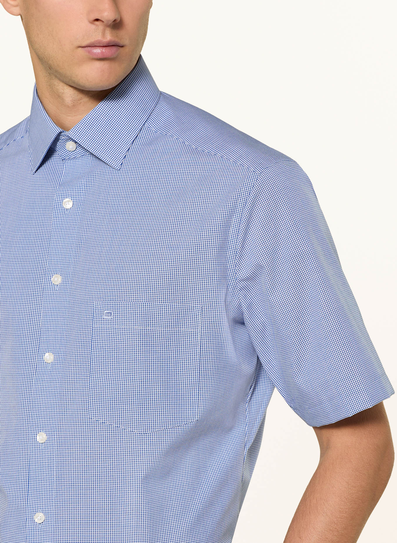 OLYMP Kurzarm-Hemd Luxor modern fit: DUNKELBLAU