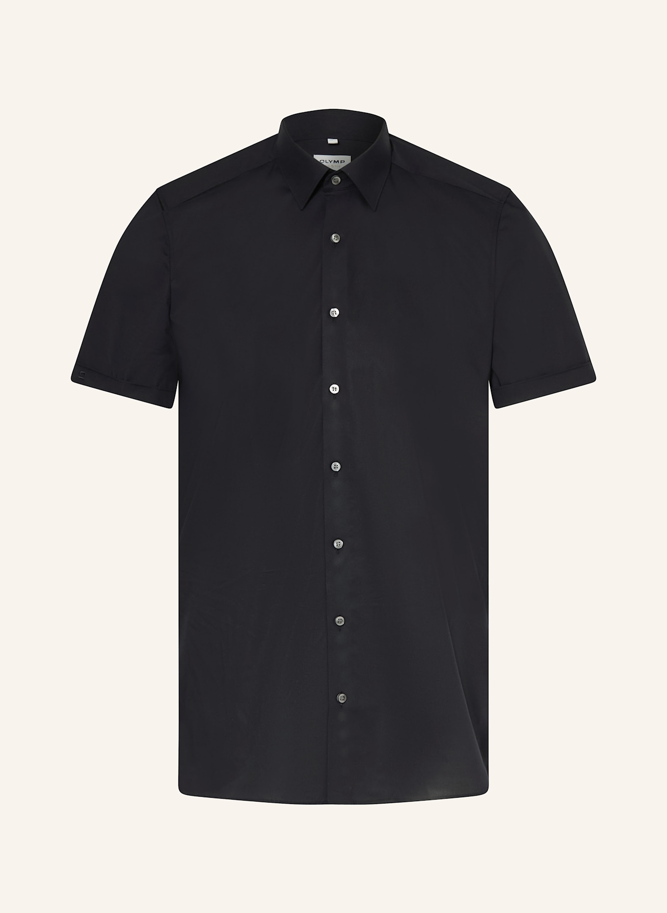 OLYMP Kurzarm-Hemd Level Five body fit: SCHWARZ