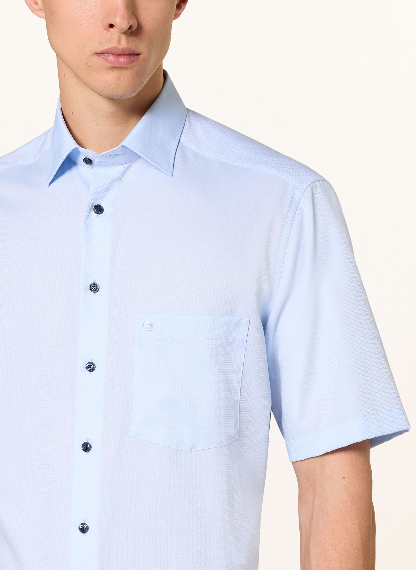 OLYMP Kurzarm-Hemd Luxor comfort fit: HELLBLAU