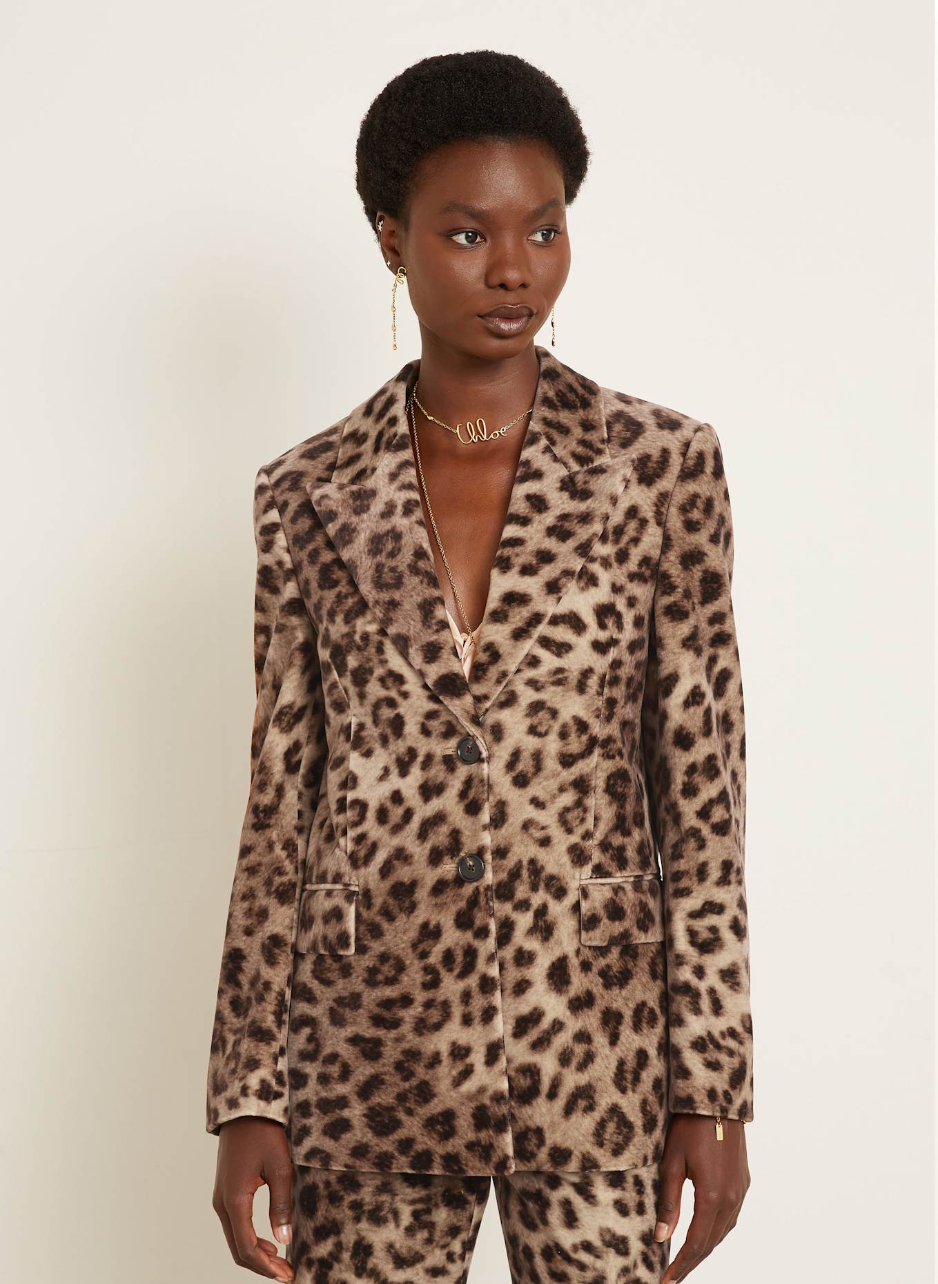 Chloé Blazer: HELLBRAUN / DUNKELBRAUN