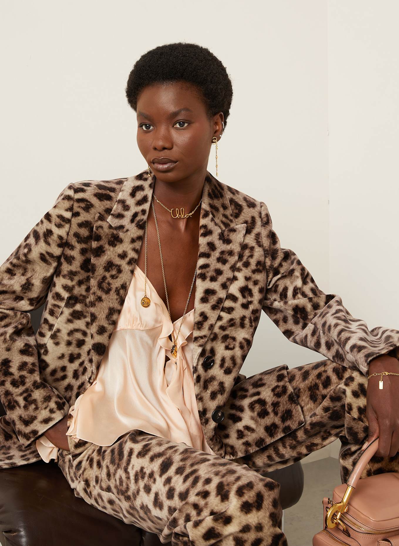 Chloé Blazer: HELLBRAUN / DUNKELBRAUN