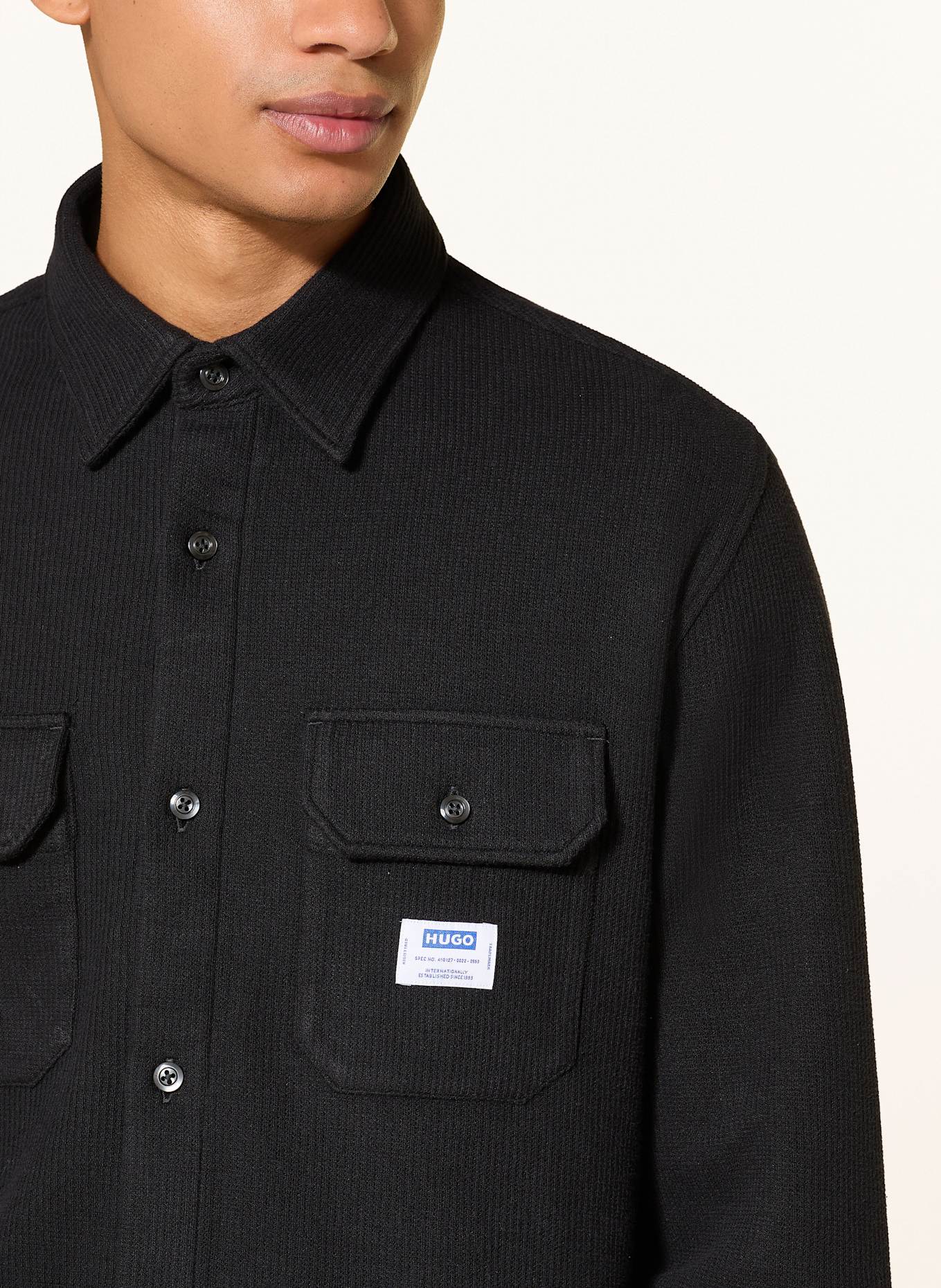 HUGO Overshirt EKYNONE: SCHWARZ