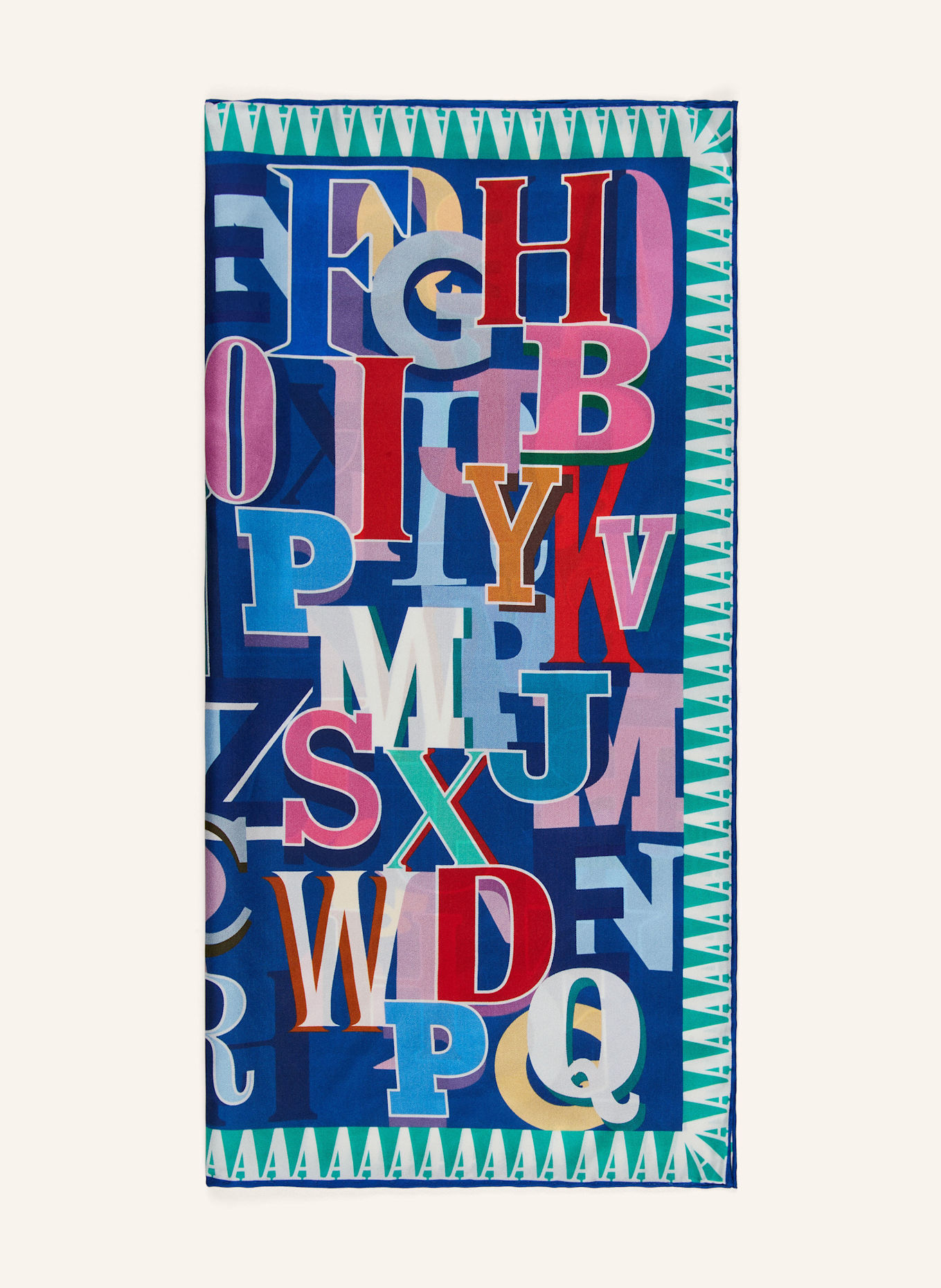 CODELLO Silk scarf: BLUE / GREEN / RED