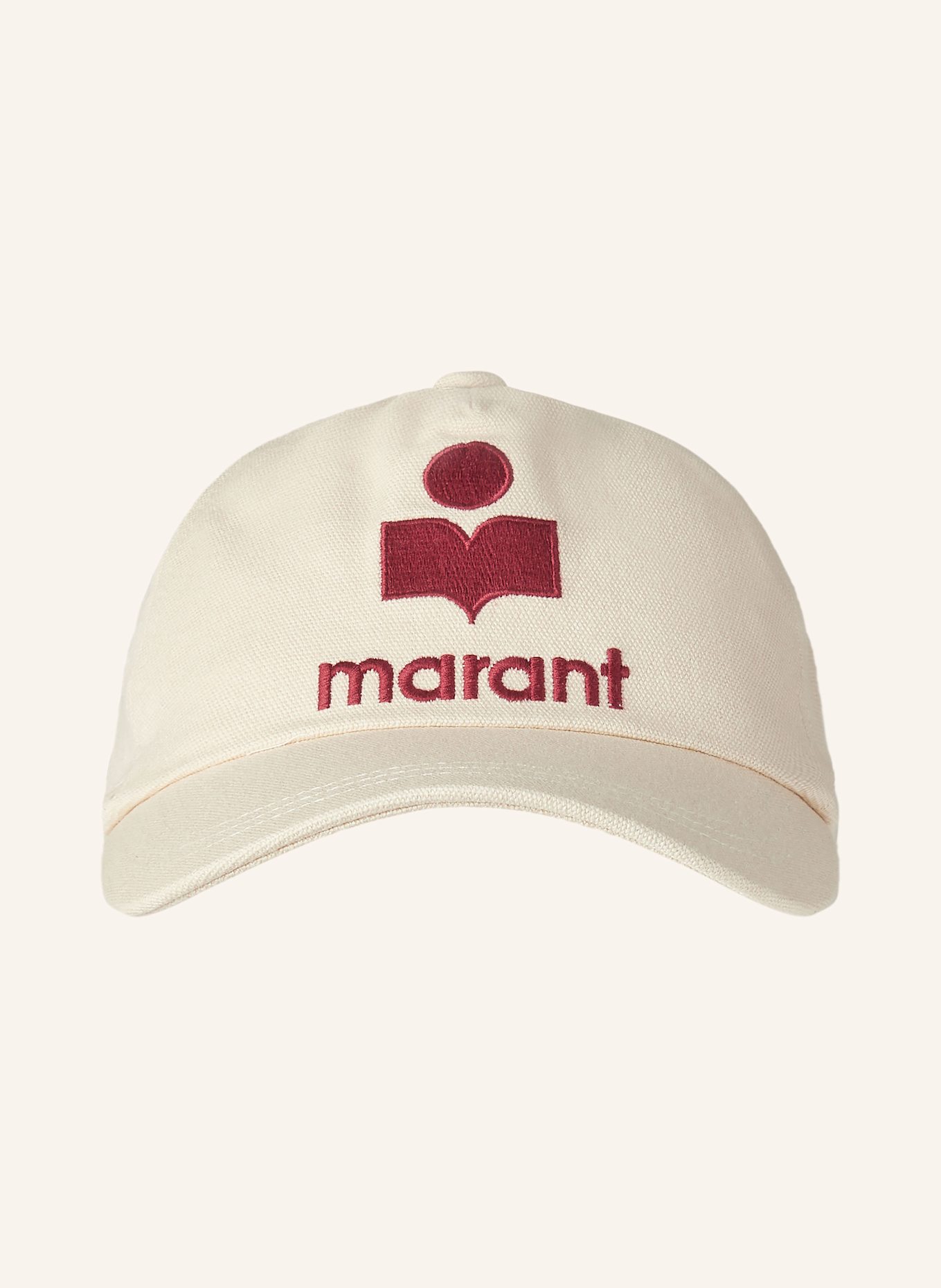 ISABEL MARANT Cap TYRON-GB: ECRU / DUNKELROT