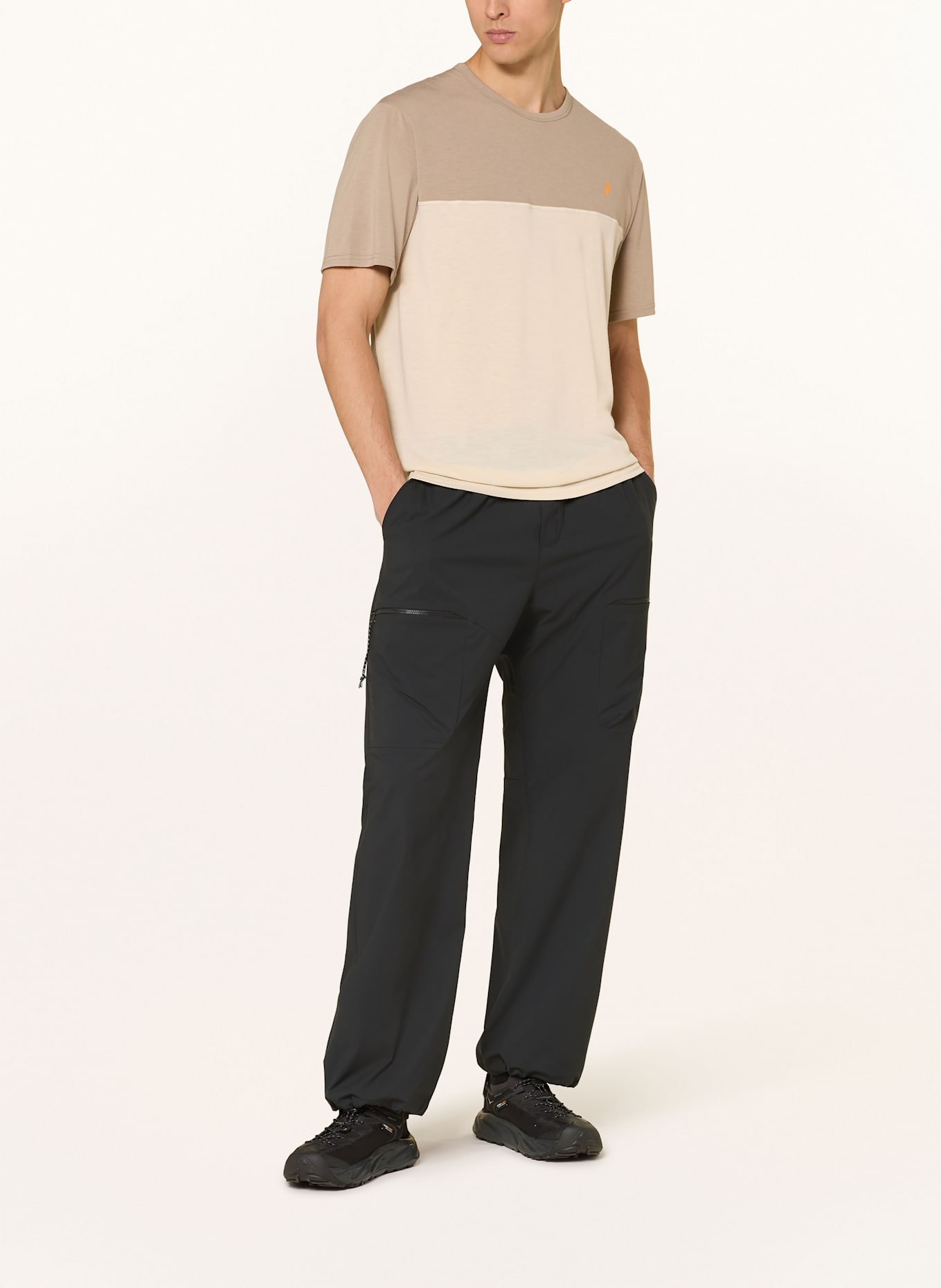 Peak Performance T-Shirt TRAIL: ECRU / HELLBRAUN