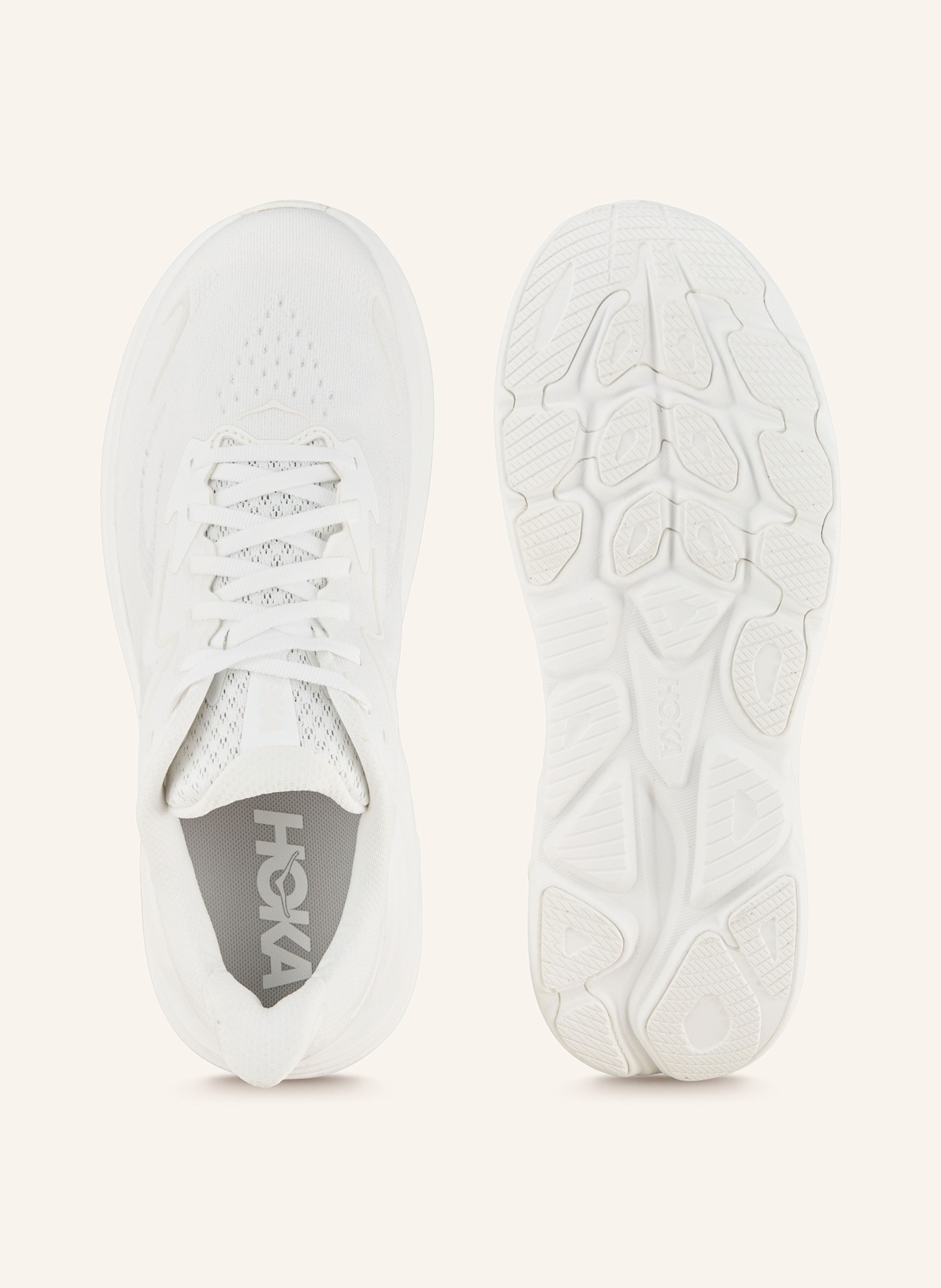 HOKA CLIFTON 10 running shoes: WHITE