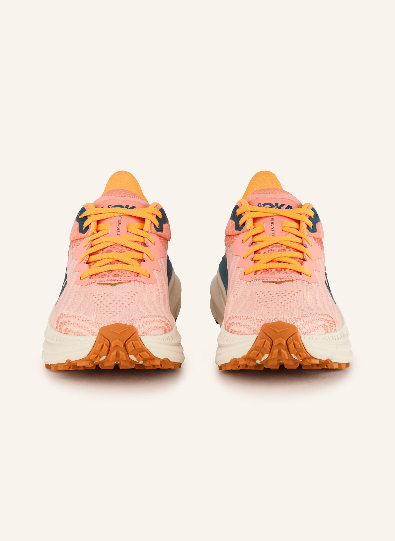 HOKA Trailové boty CHALLENGER 7: TMAVĚ ORANŽOVÁ / PETROLEJOVÁ