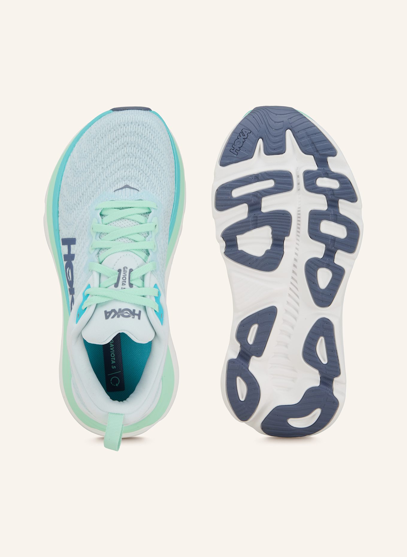 HOKA Laufschuhe GAVIOTA 5: MINT / HELLBLAU