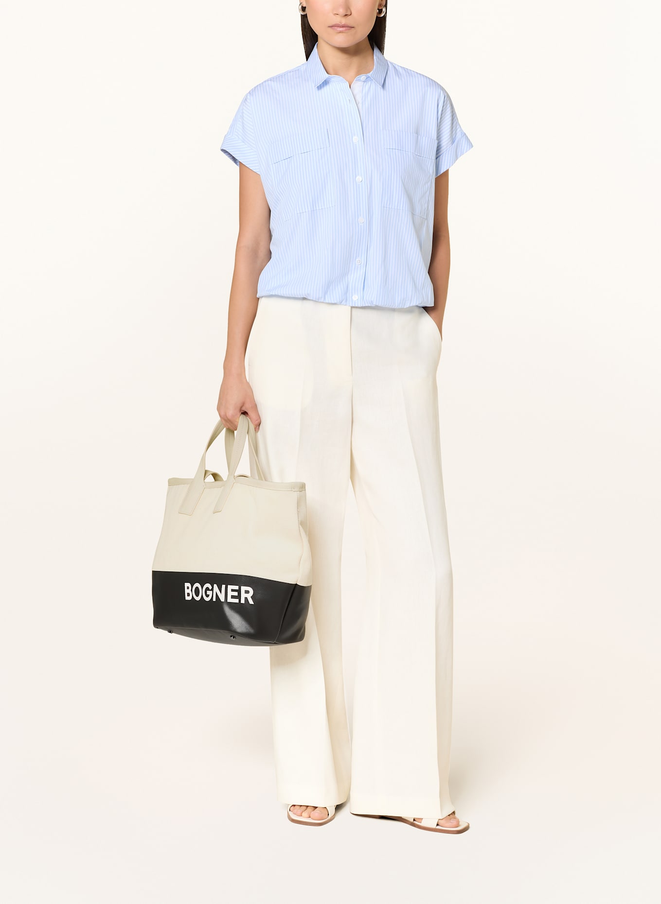 BOGNER Shopper WIESEN LOTTA mit Pouch: ECRU/ SCHWARZ