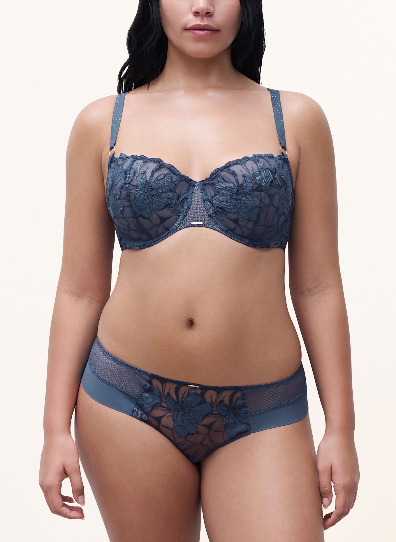 CHANTELLE Balconette bra FLEURS SIGNATURE: BLUE