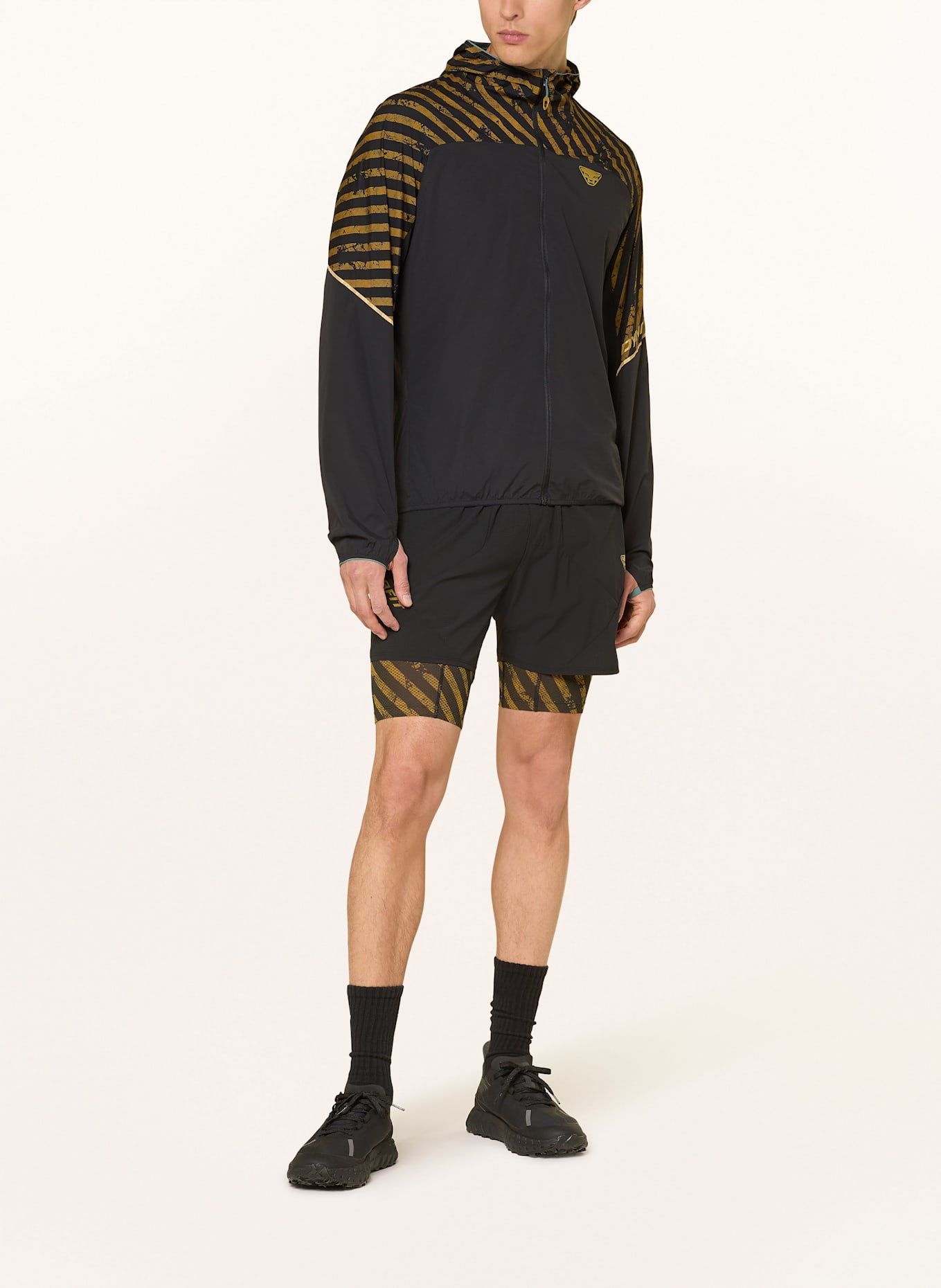 DYNAFIT Funktionsjacke TRAIL WIND: SCHWARZ / DUNKELGELB