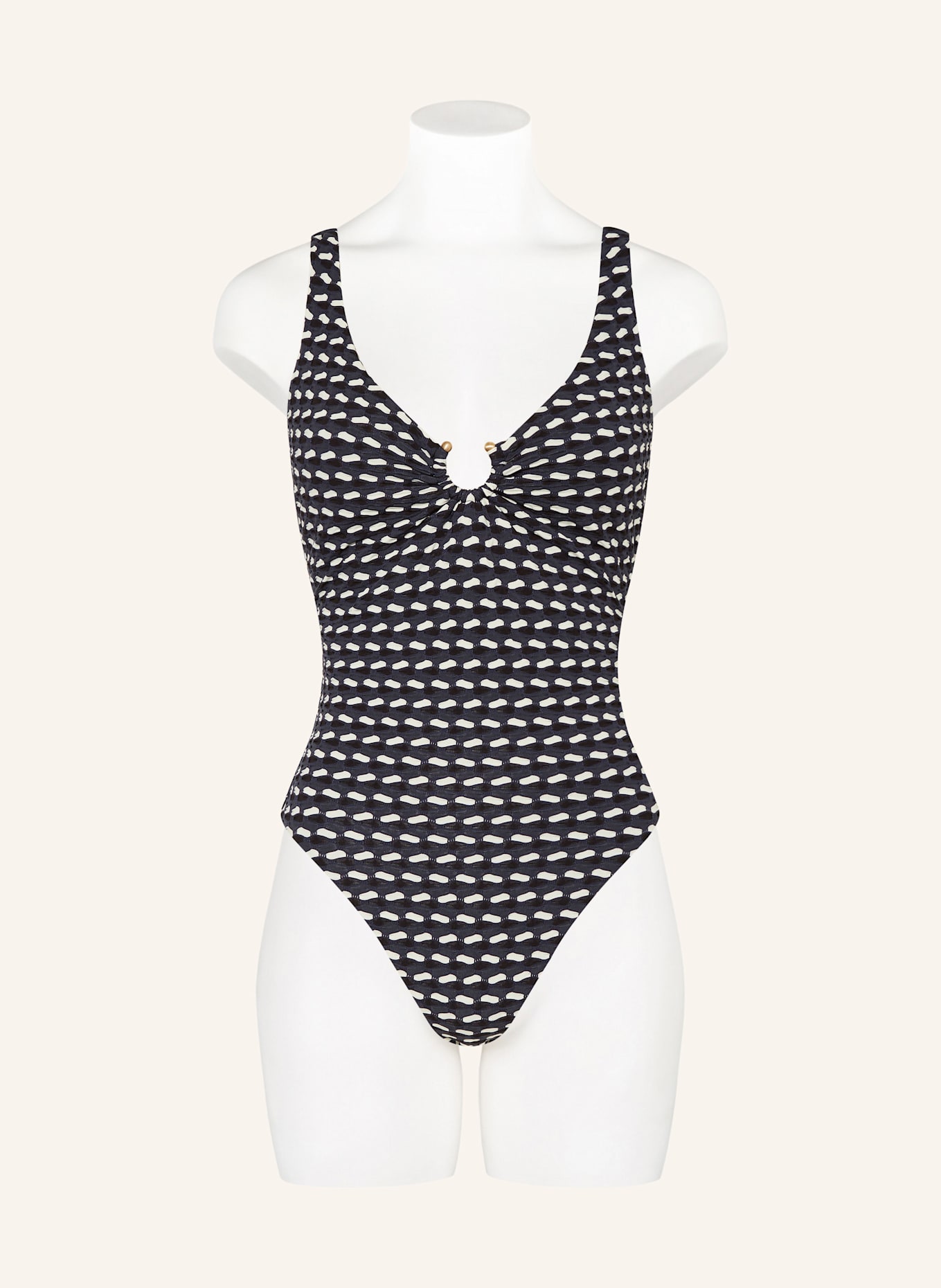 SEAFOLLY Badeanzug MALA: DUNKELBLAU / SCHWARZ / ECRU