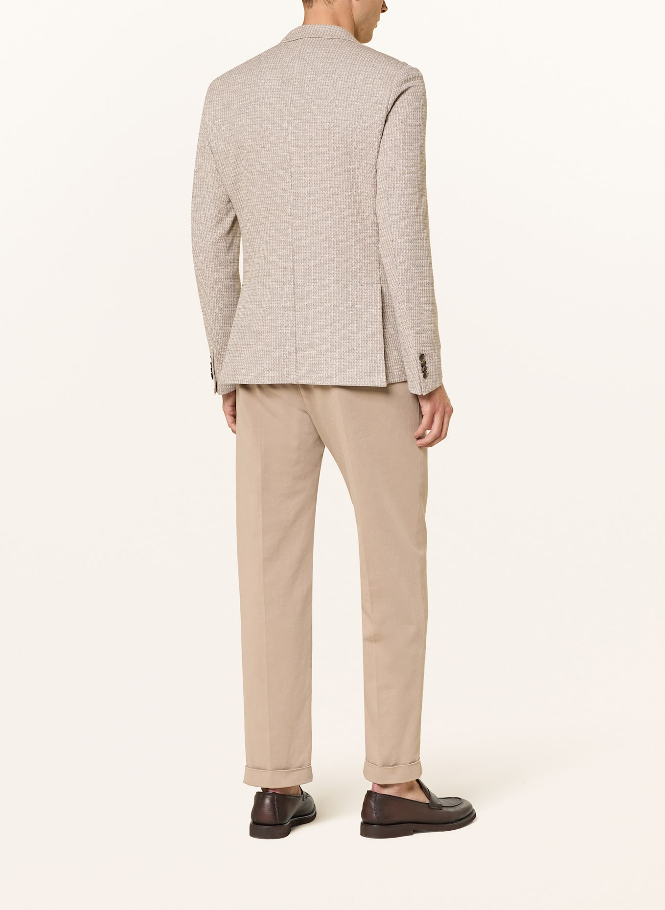 ROY ROBSON Sakko Slim Fit: BEIGE / HELLBRAUN / ECRU
