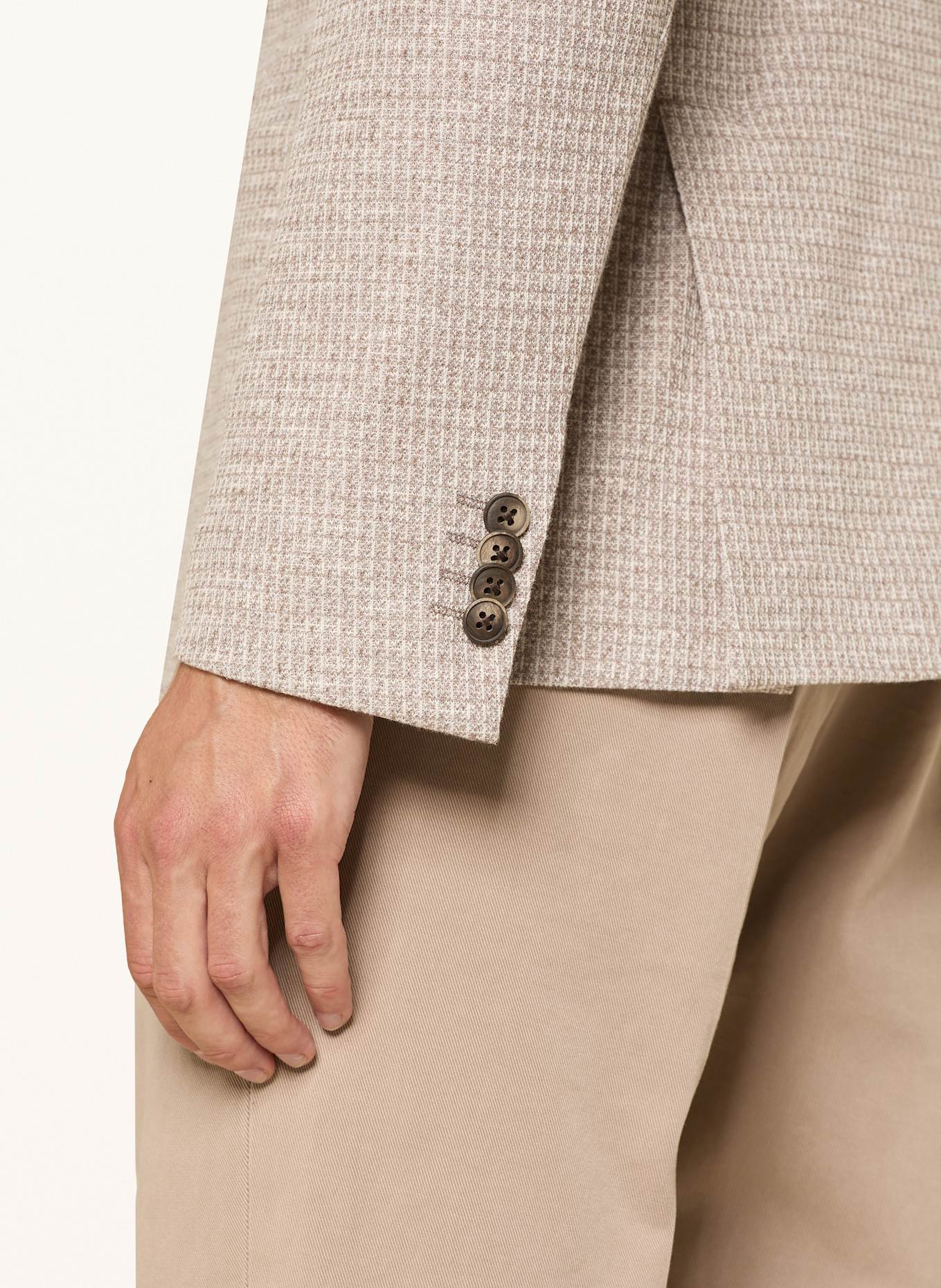 ROY ROBSON Sakko Slim Fit: BEIGE / HELLBRAUN / ECRU