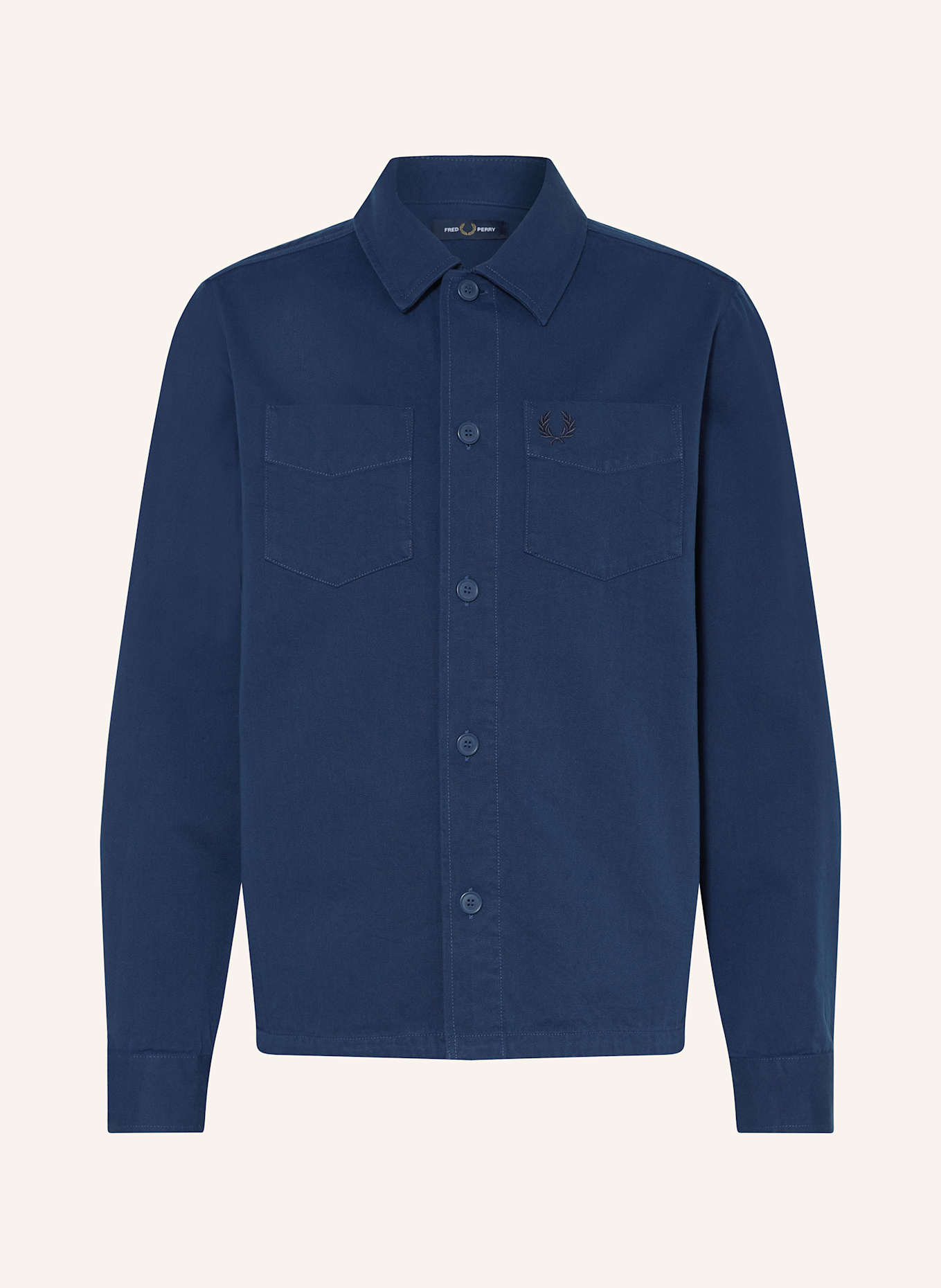 FRED PERRY Overshirt: DUNKELBLAU