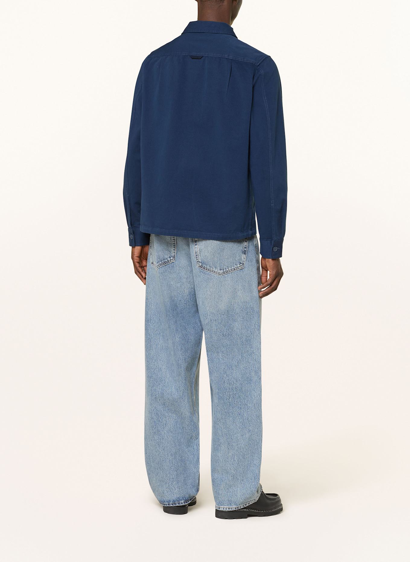 FRED PERRY Overshirt: DUNKELBLAU