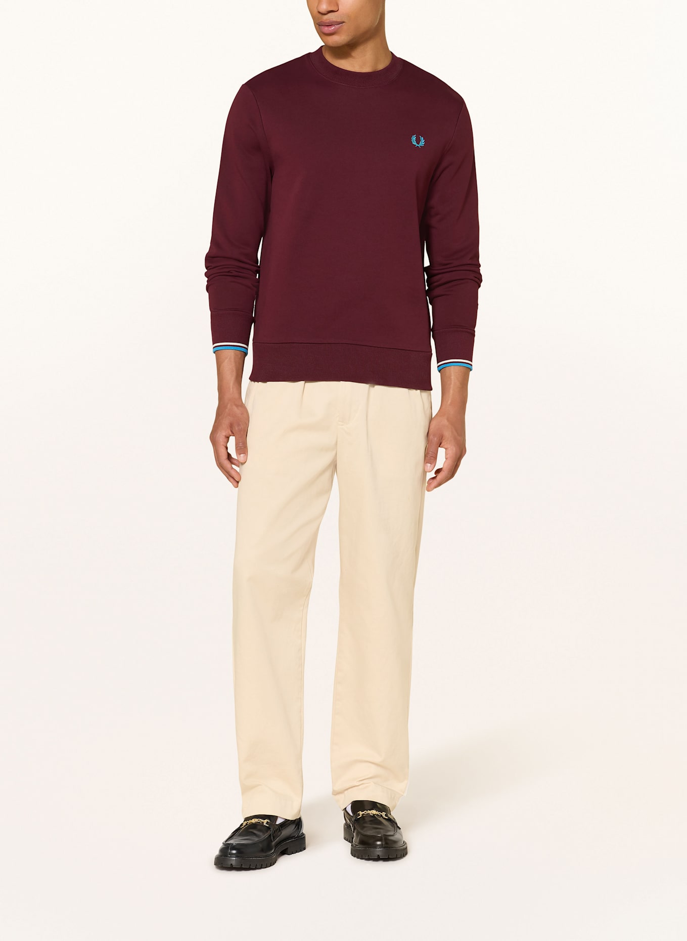FRED PERRY Sweatshirt: DUNKELROT