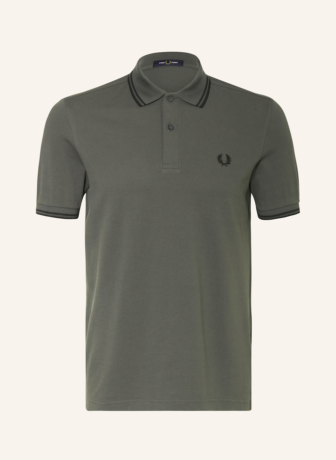 FRED PERRY Piqué-Poloshirt: KHAKI