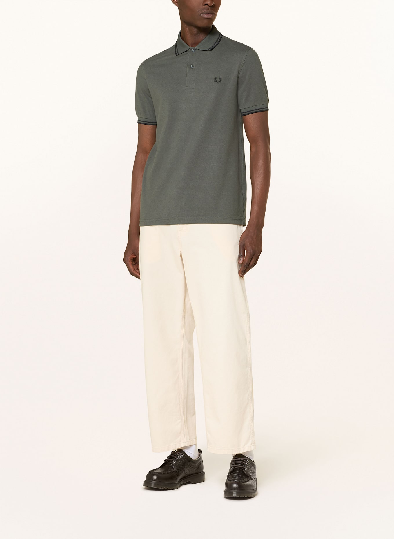 FRED PERRY Piqué-Poloshirt: KHAKI