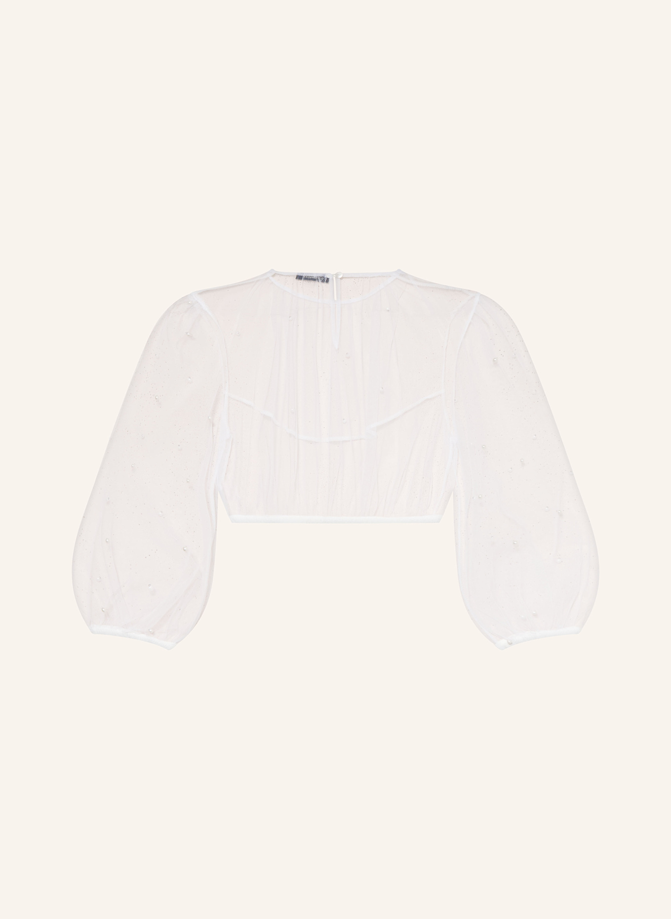 CocoVero Dirndlbluse OPHIE mit 3/4-Arm: WEISS