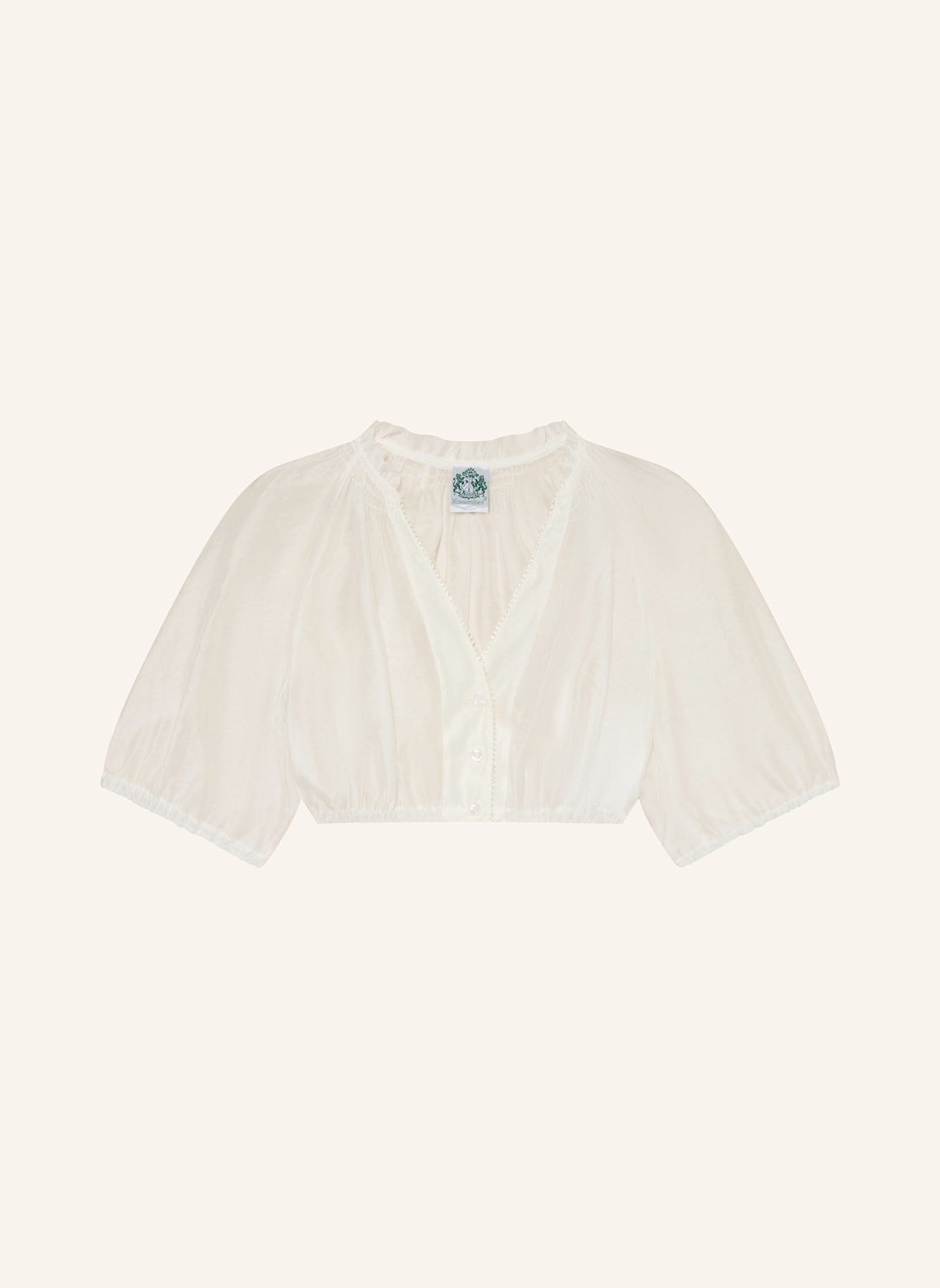 Hammerschmid Dirndl blouse ANGELA with ruffles: WHITE