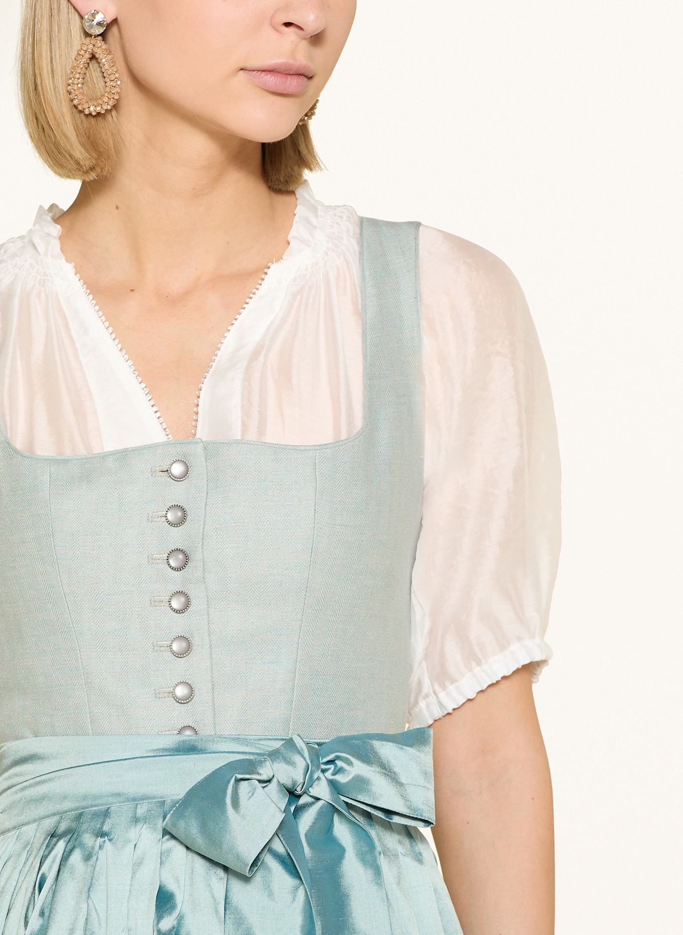 Hammerschmid Dirndl blouse ANGELA with ruffles: WHITE