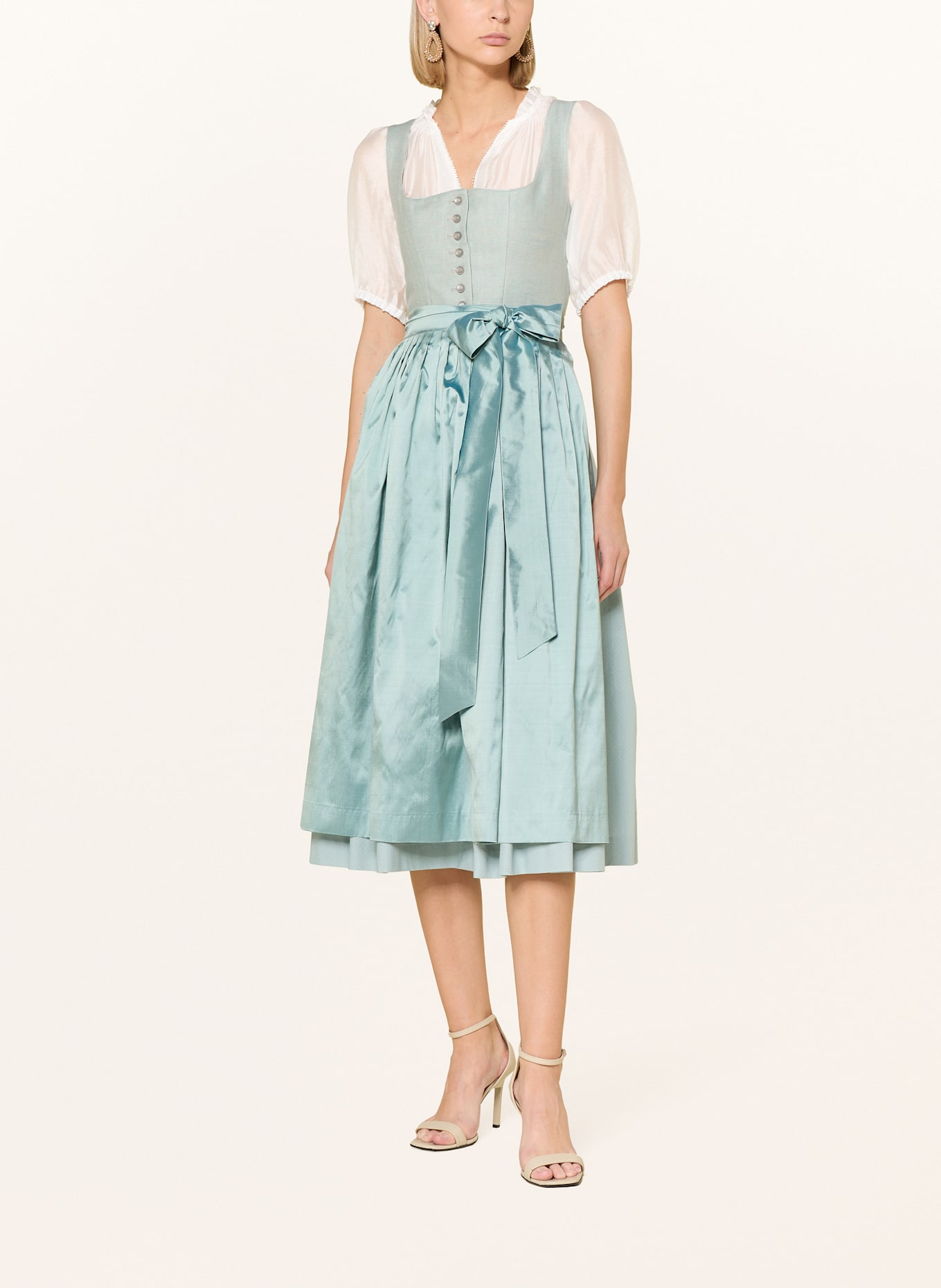 Hammerschmid Dirndl blouse ANGELA with ruffles: WHITE