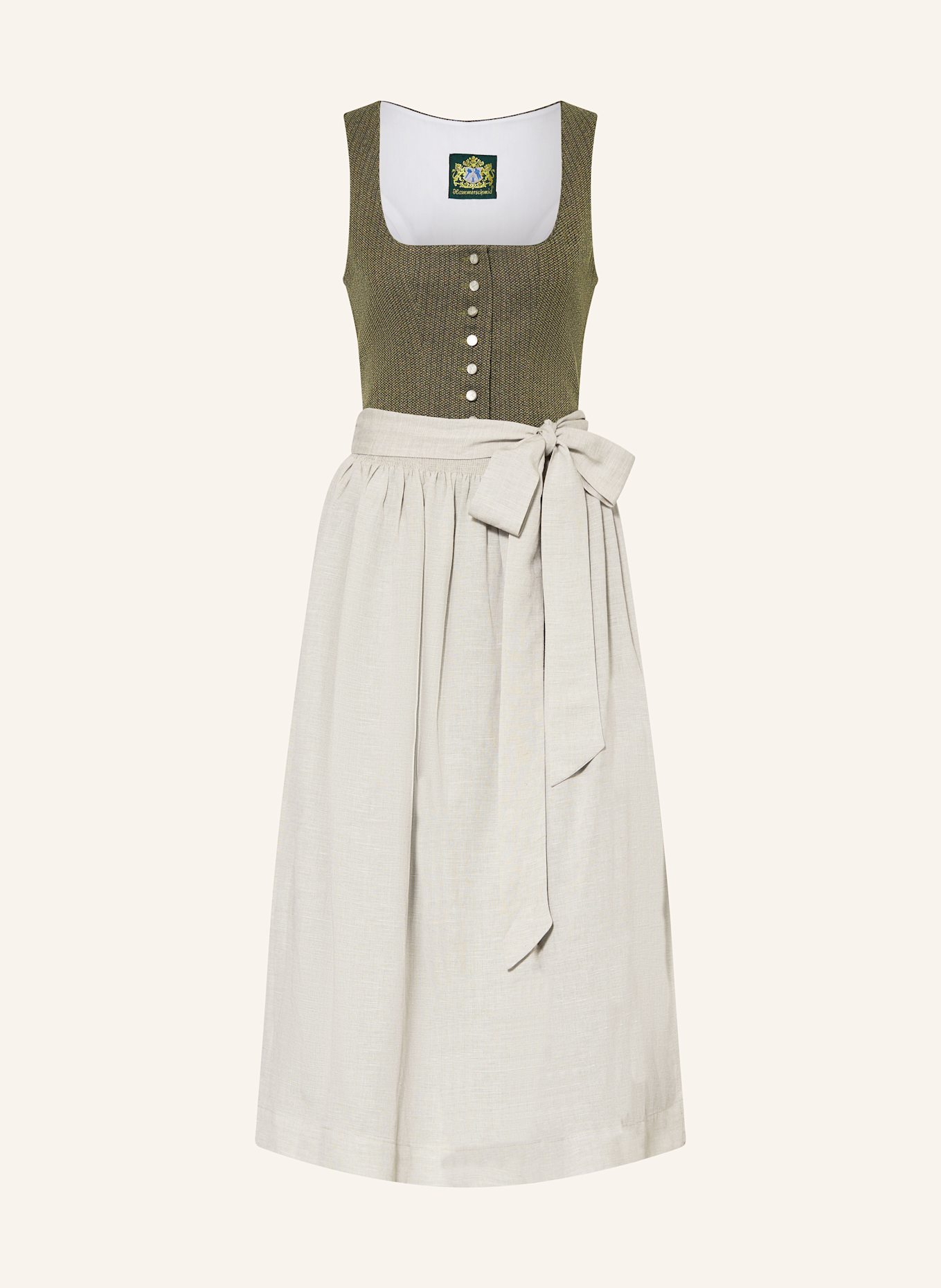 Hammerschmid Dirndl PILLERSEE: OLIVE/ GRIS CLAIR