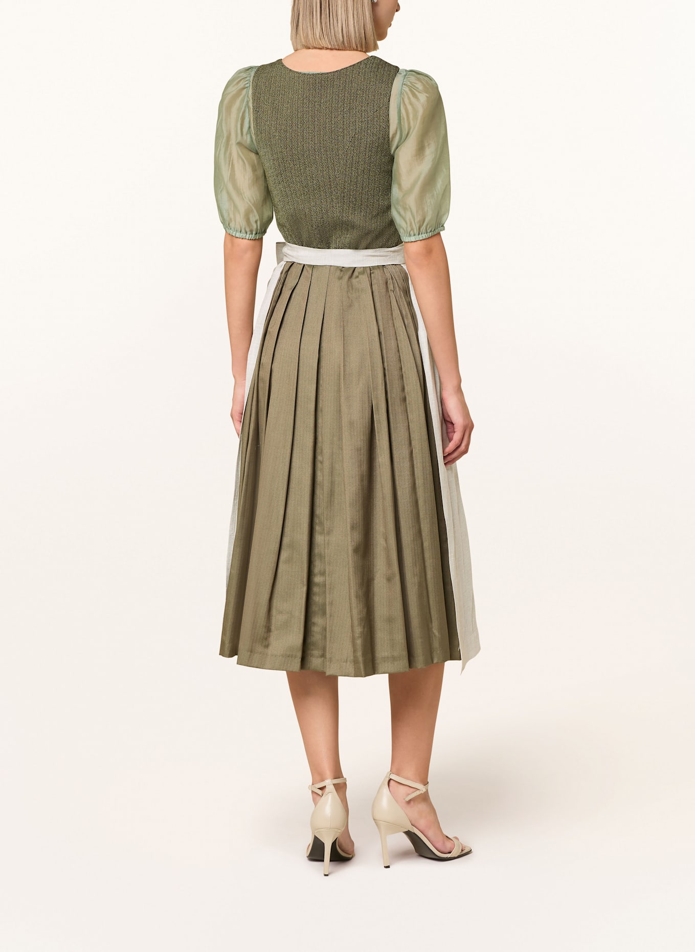 Hammerschmid Dirndl PILLERSEE: OLIVE/ GRIS CLAIR