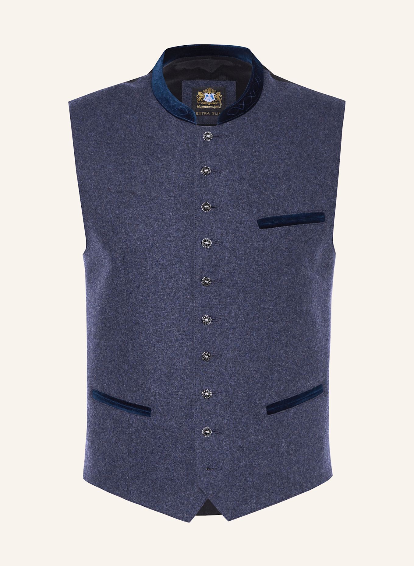 Hammerschmid Trachtenweste MANUEL Extra Slim Fit: DUNKELBLAU/ SCHWARZ