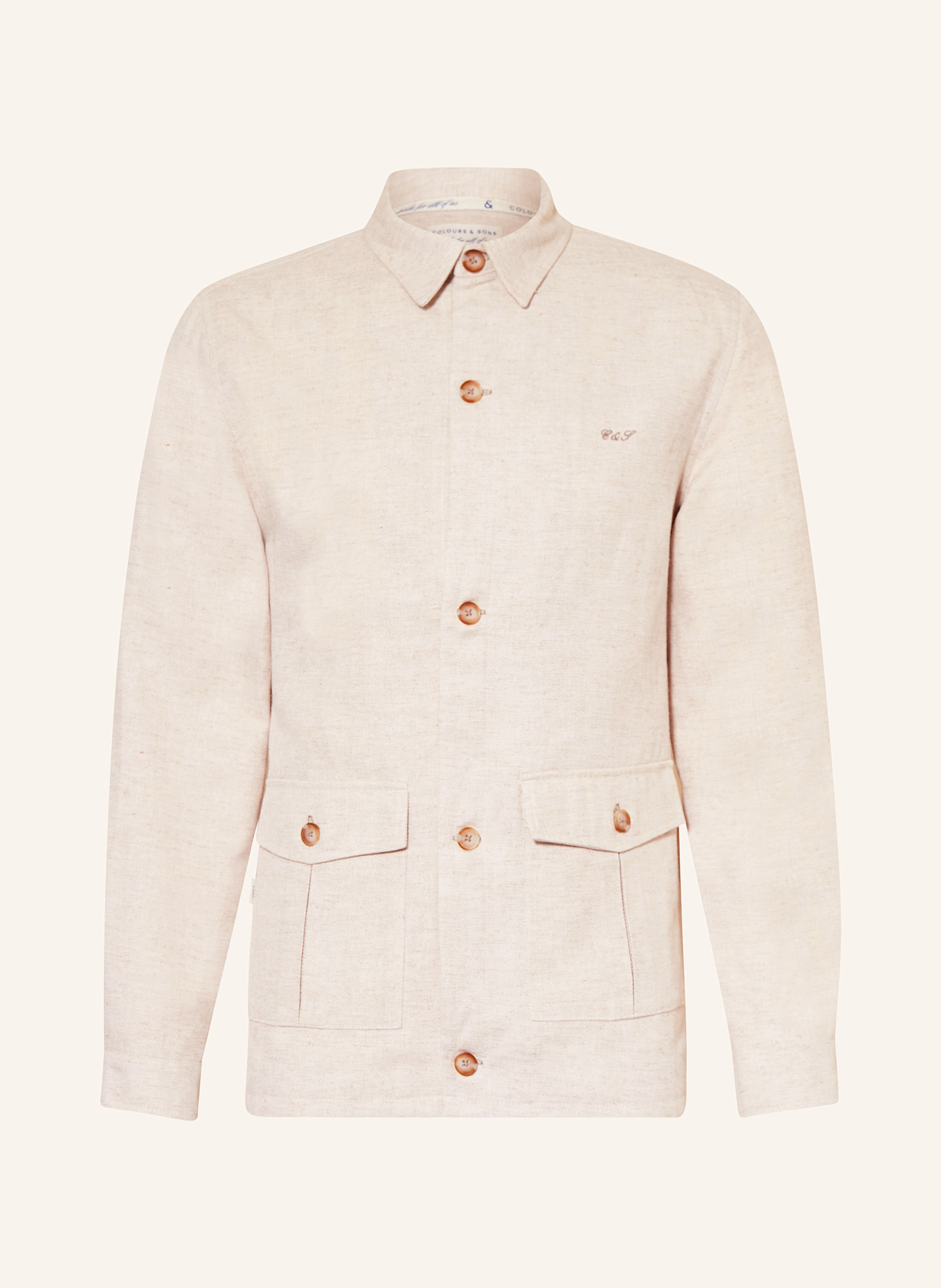 COLOURS & SONS Svrchní košile: KRÉMOVÁ