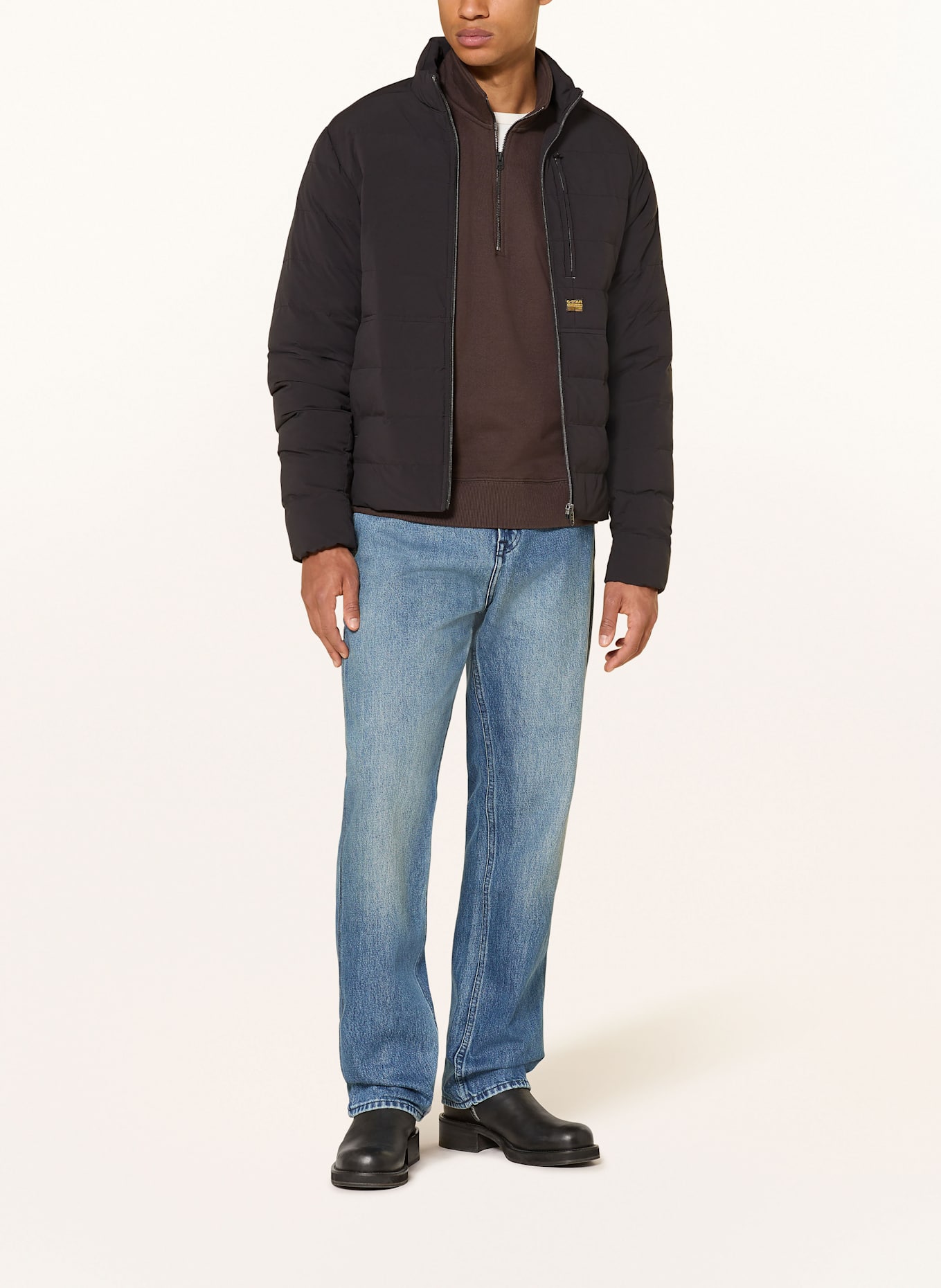 G-Star Steppjacke FOUNDATION: SCHWARZ