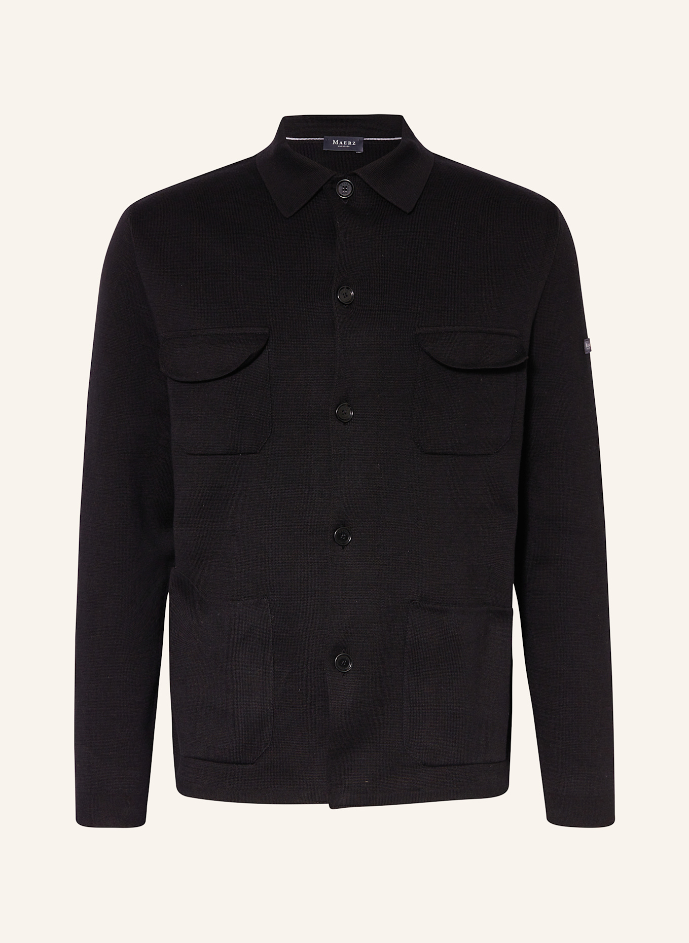 MAERZ MUENCHEN Strickjacke: SCHWARZ