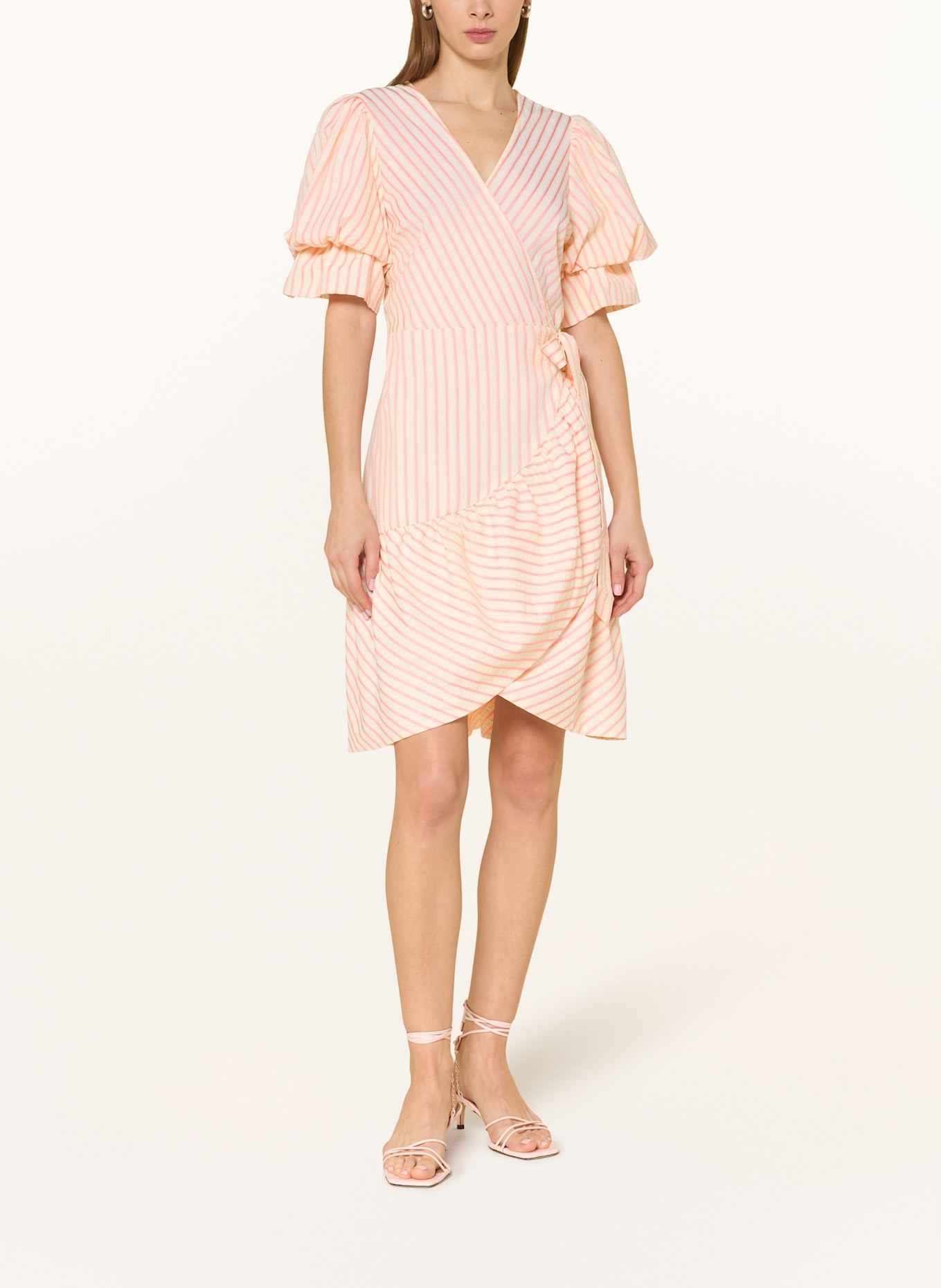 Y.A.S. Wickelkleid: CREME / ROSA