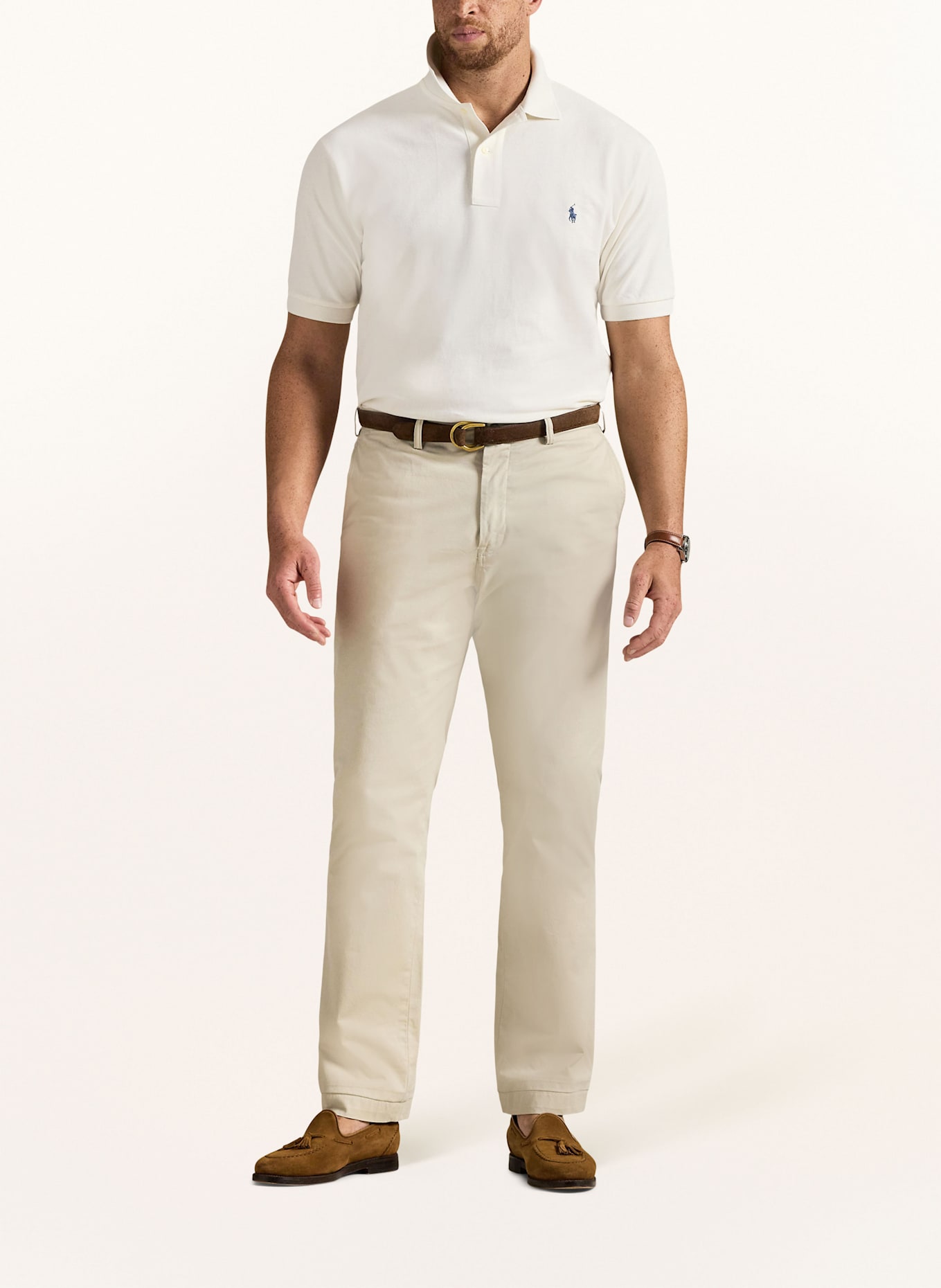POLO RALPH LAUREN Big & Tall Piqué-Poloshirt: CREME