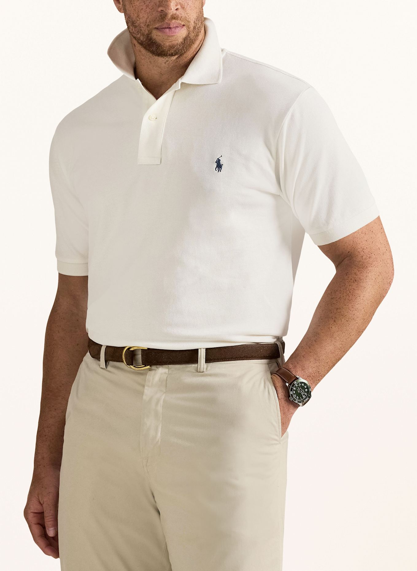 POLO RALPH LAUREN Big & Tall Piqué-Poloshirt: CREME