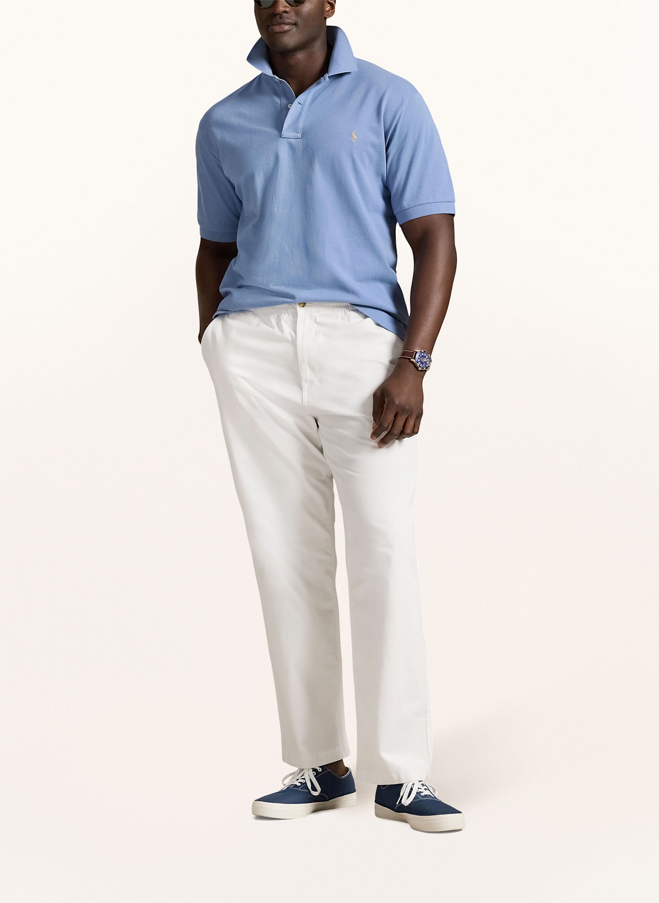 POLO RALPH LAUREN Big & Tall Piqué-Poloshirt: BLAU