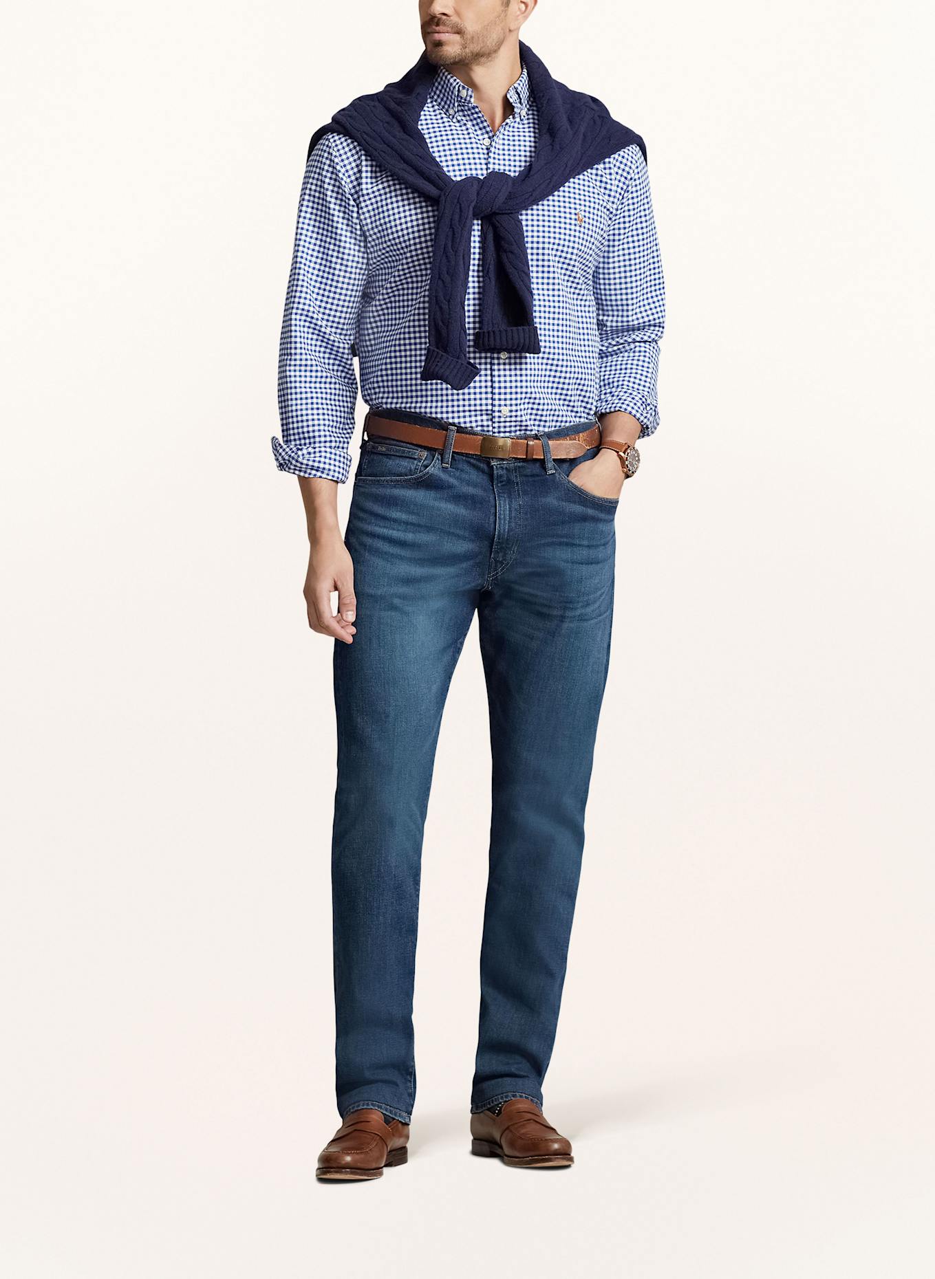 POLO RALPH LAUREN Big & Tall Oxfordhemd Core Fit: BLAU/ WEISS