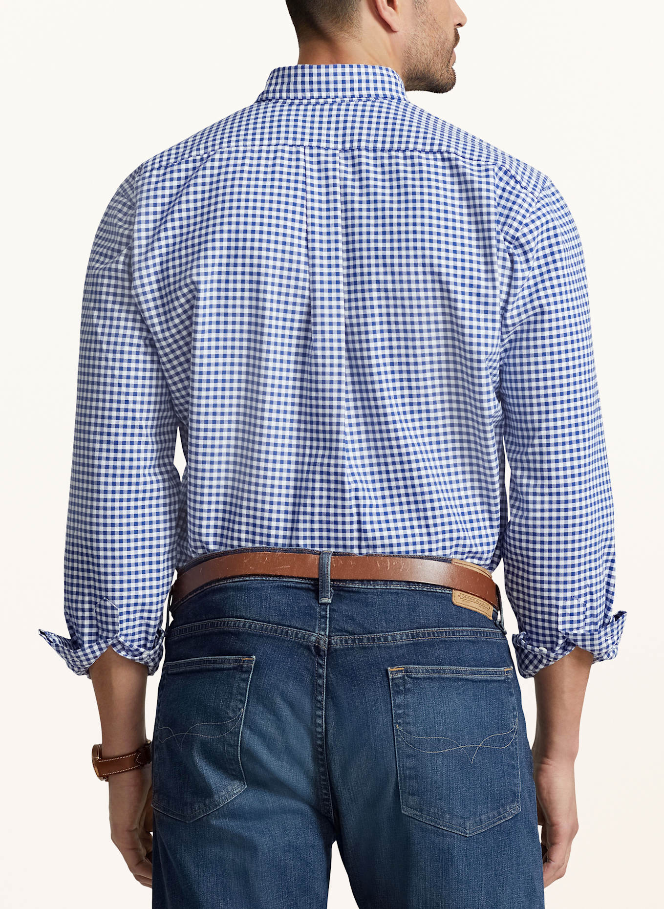 POLO RALPH LAUREN Big & Tall Oxfordhemd Core Fit: BLAU/ WEISS