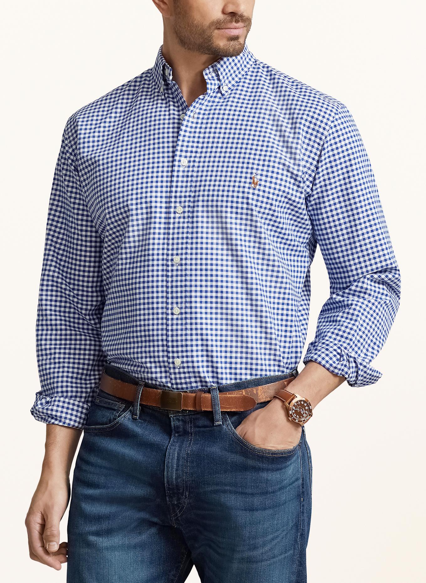POLO RALPH LAUREN Big & Tall Oxfordhemd Core Fit: BLAU/ WEISS
